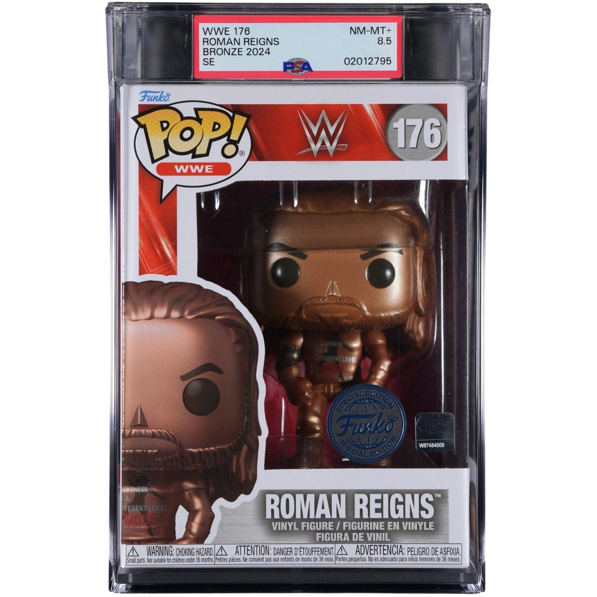 Funko Pop WWE: Roman Reigns (Bronze, PSA 8.5) 4-Inch Vinyl Figure #176