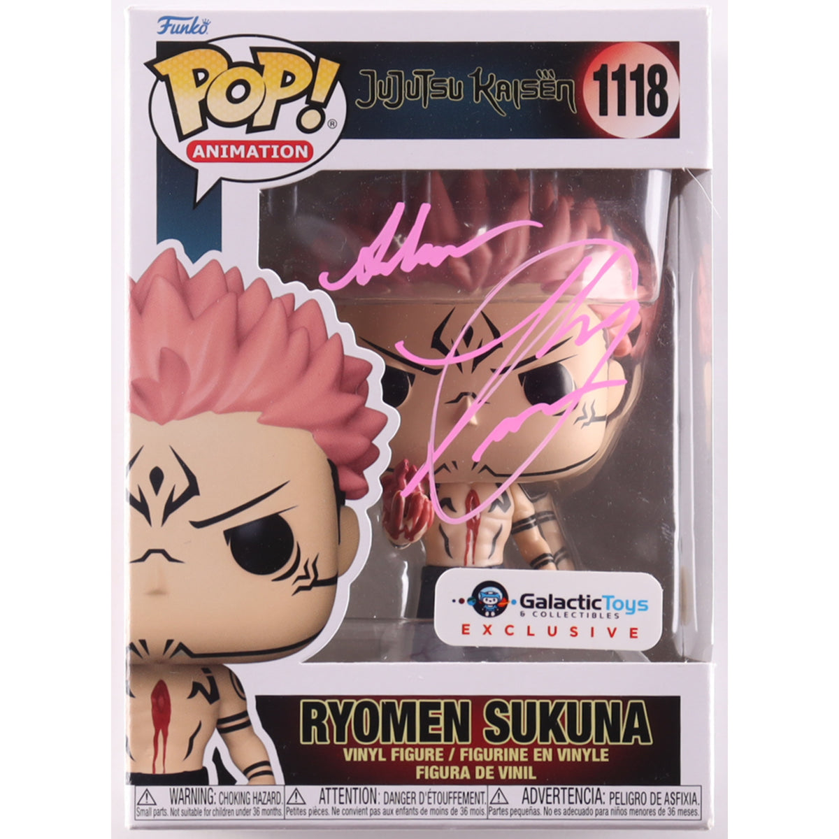 Funko Pop Jujutsu Kaisen: Sukuna (Ray Chase Signed) 4-Inch Vinyl Figure #1118