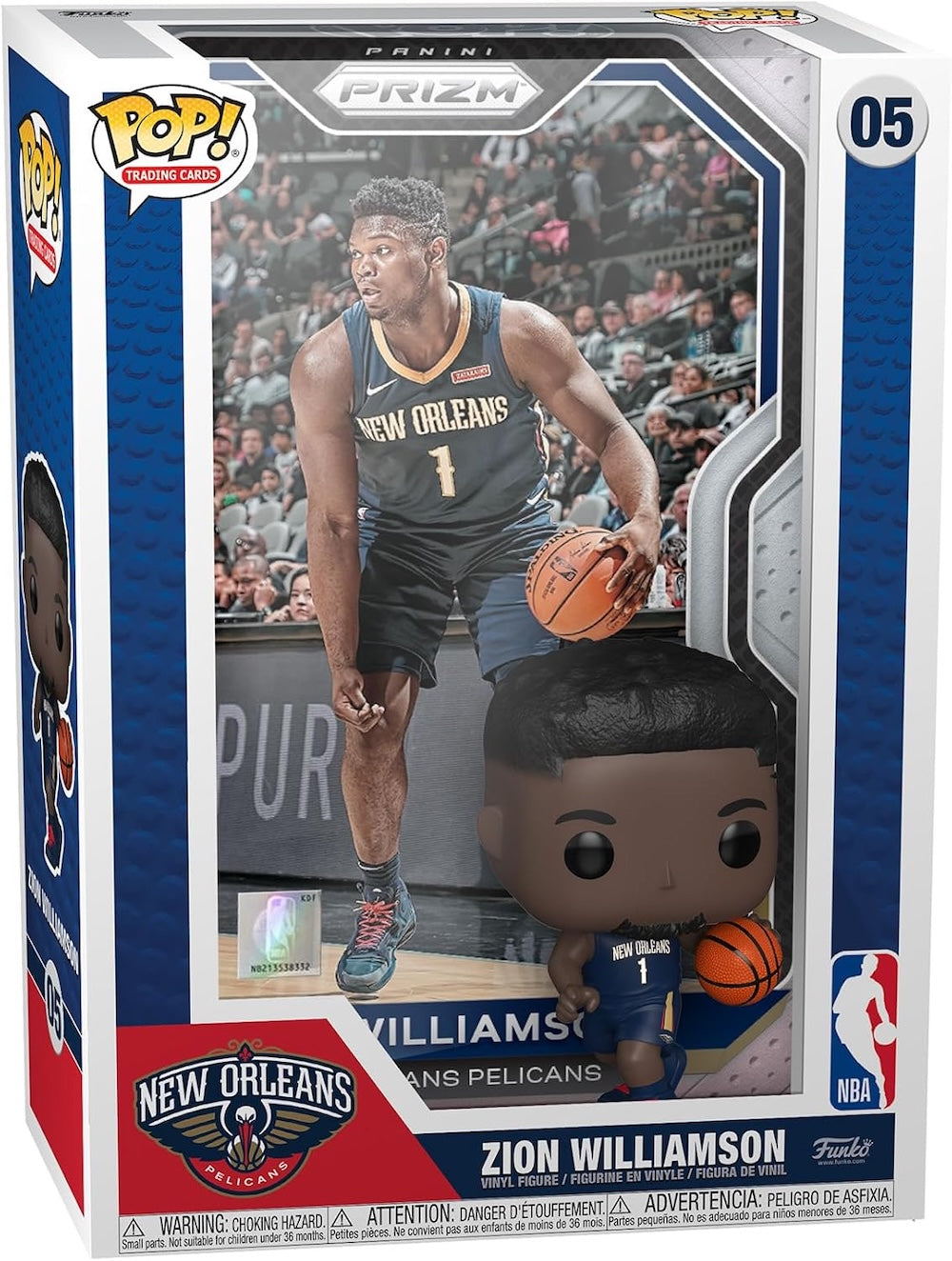 Funko Pop! NBA 75th Anniversary New Orleans Pelicans Zion Williamson #05 Vinyl Figure
