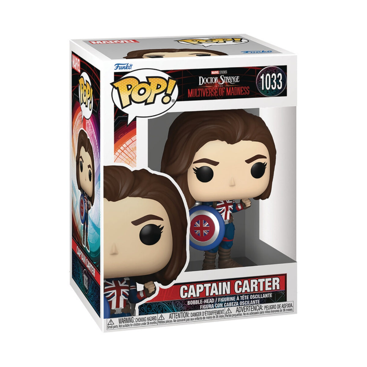 Funko Pop! Marvel Studios Doctor Strange in the Multiverse of Madness Captain Carter #1033 Vinyl Figure