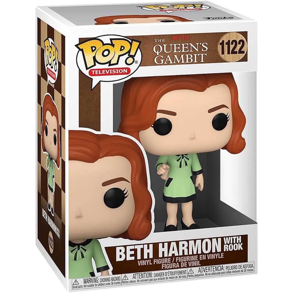 Funko Pop! Netflix The Queen's Gambit Beth Harmon with Rook #1122 Vinyl Figure