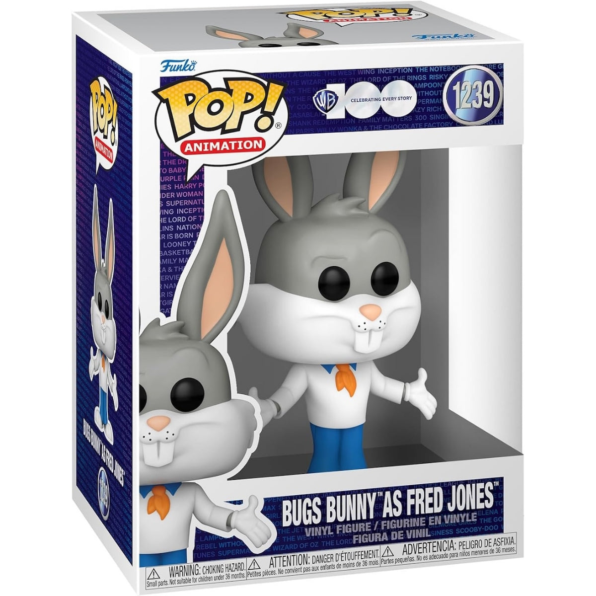 Funko Pop! Animation WB 100 Celebrating Every Story Bugs Bunny as Fred Jones #1239 Vinyl Figure