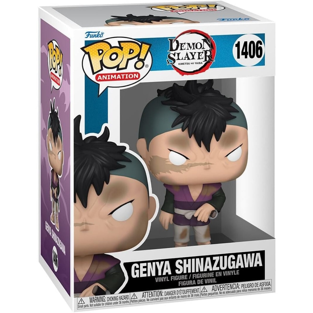 Funko Pop! Animation Demon Slayer Kimetsu No Yaiba Genya Shinazugawa #1406 Vinyl Figure