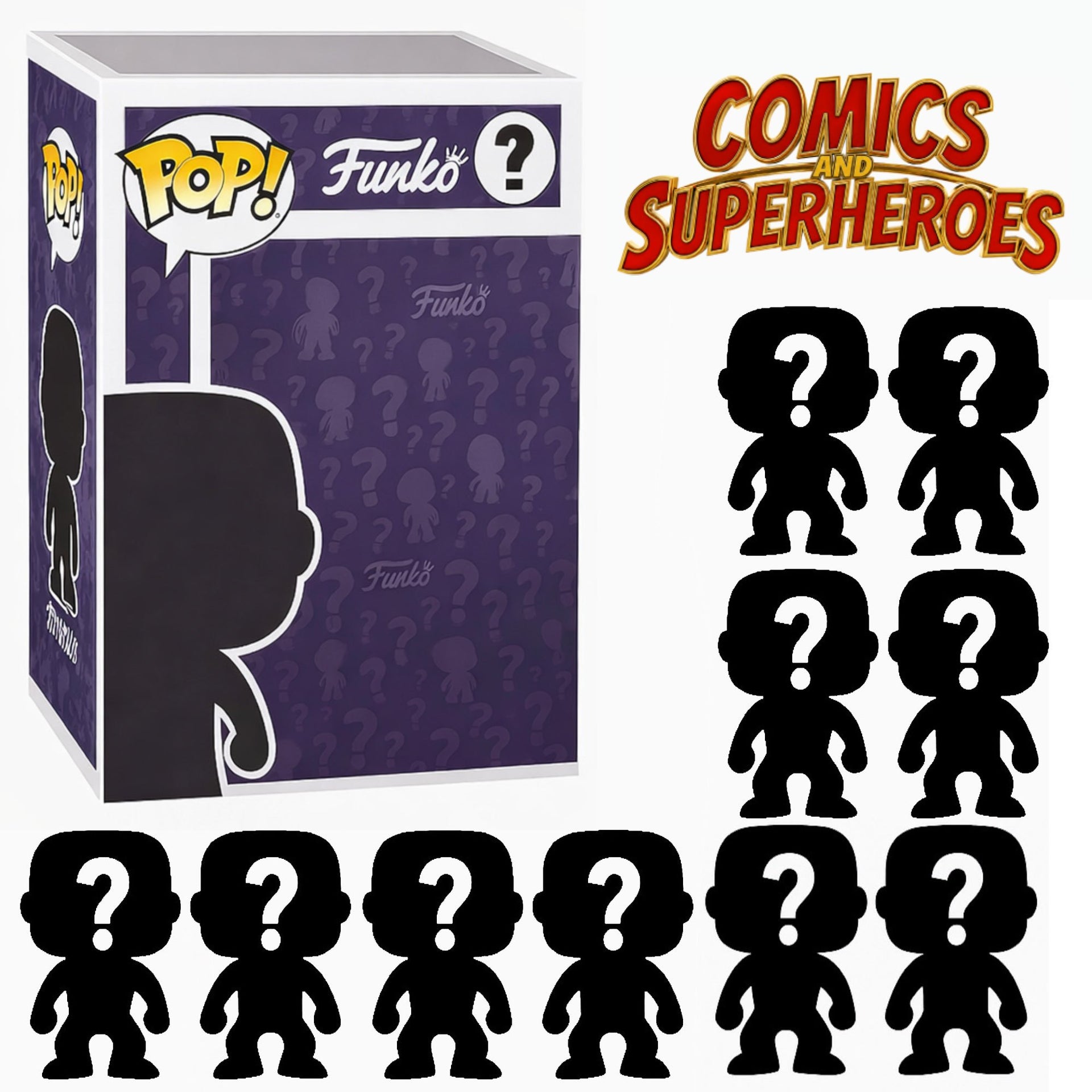 Pack of 10 Surprise Mystery Comics & Superheroes Funko Pop! Randomly Selected
