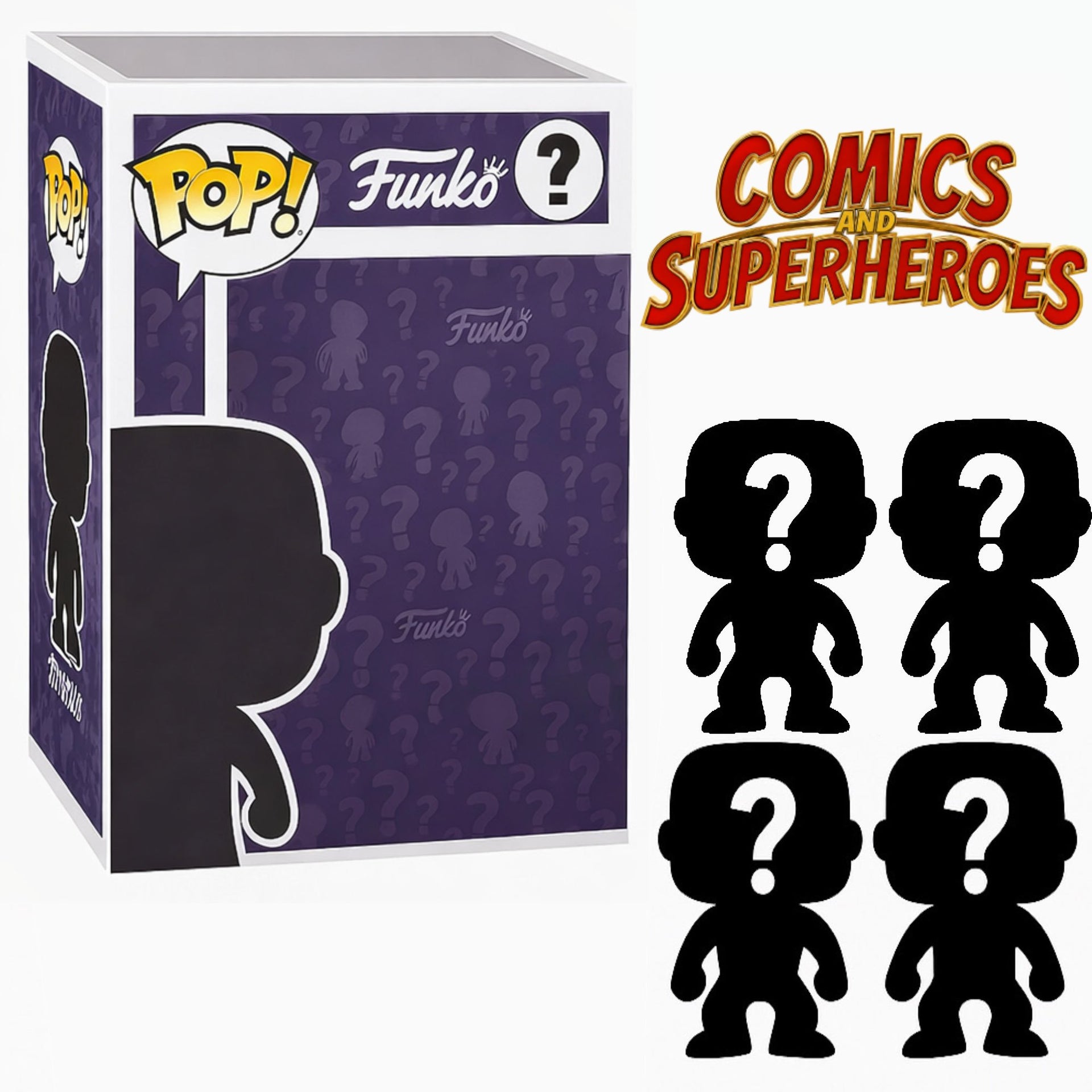 Set of 4 Surprise Mystery Comics & Superheroes Funko Pop! Randomly Selected