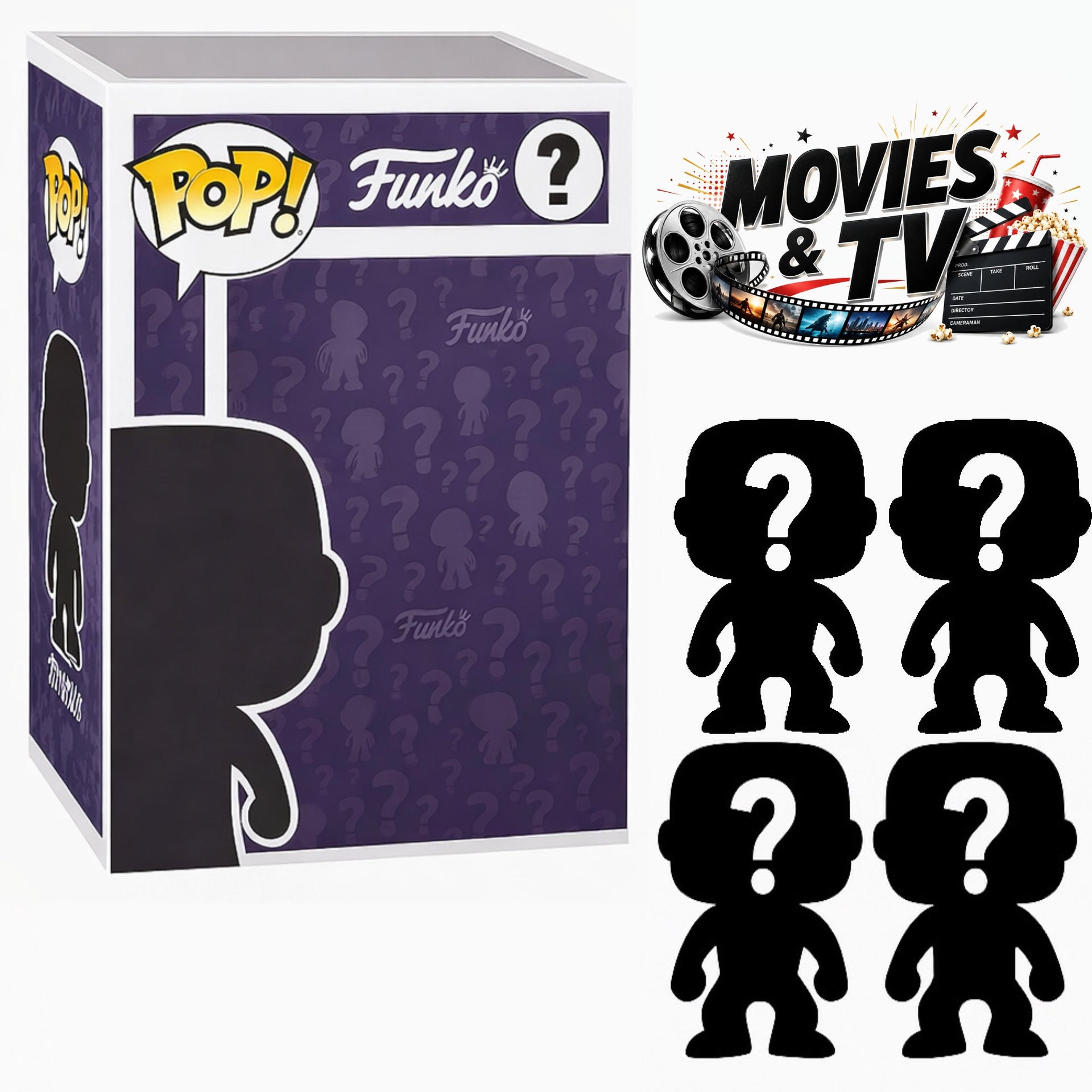 Set of 4 Surprise Mystery Movies & TV Funko Pop! Randomly Selected