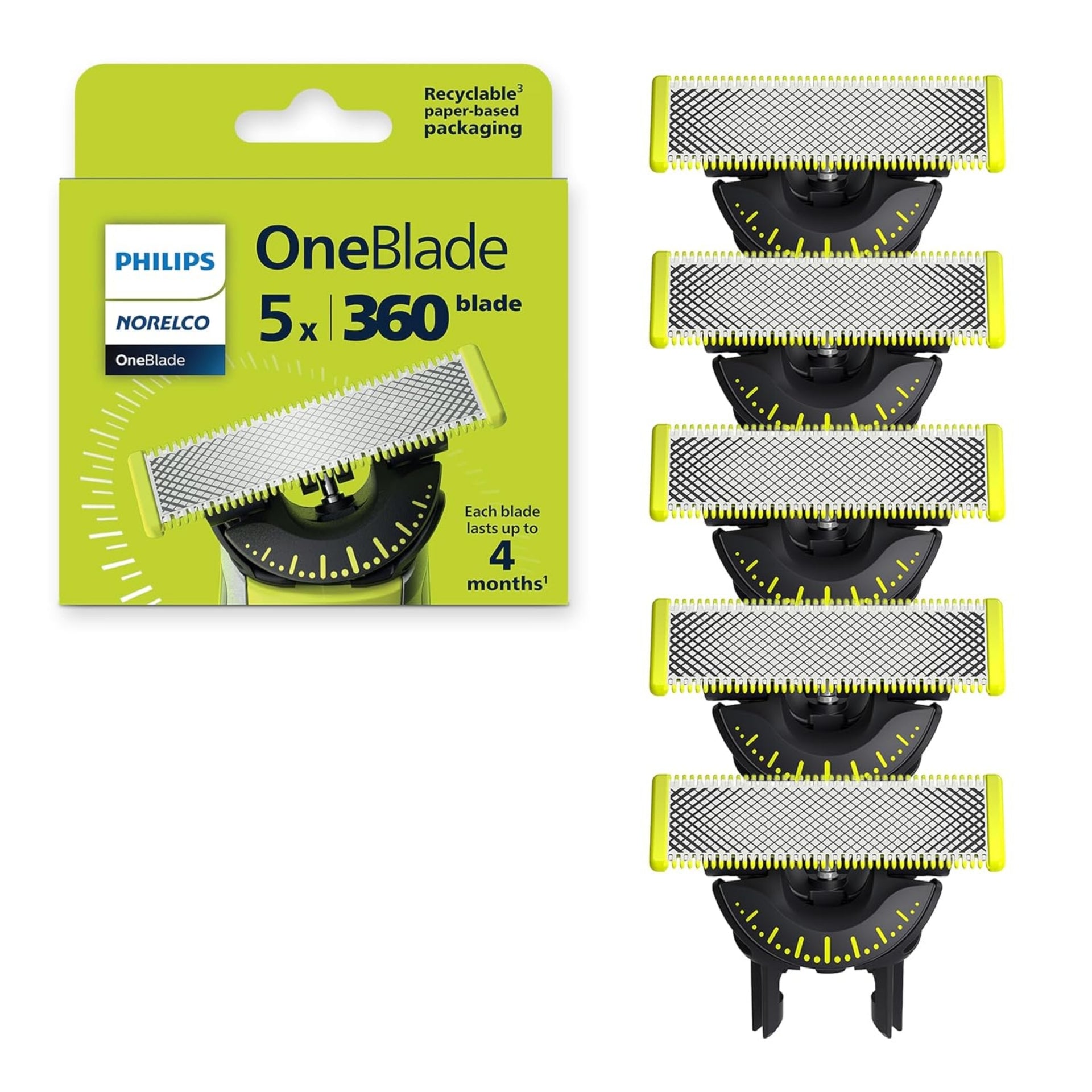 Philips Norelco OneBlade 360 Replacement Blade 5-Pack - QP450-80