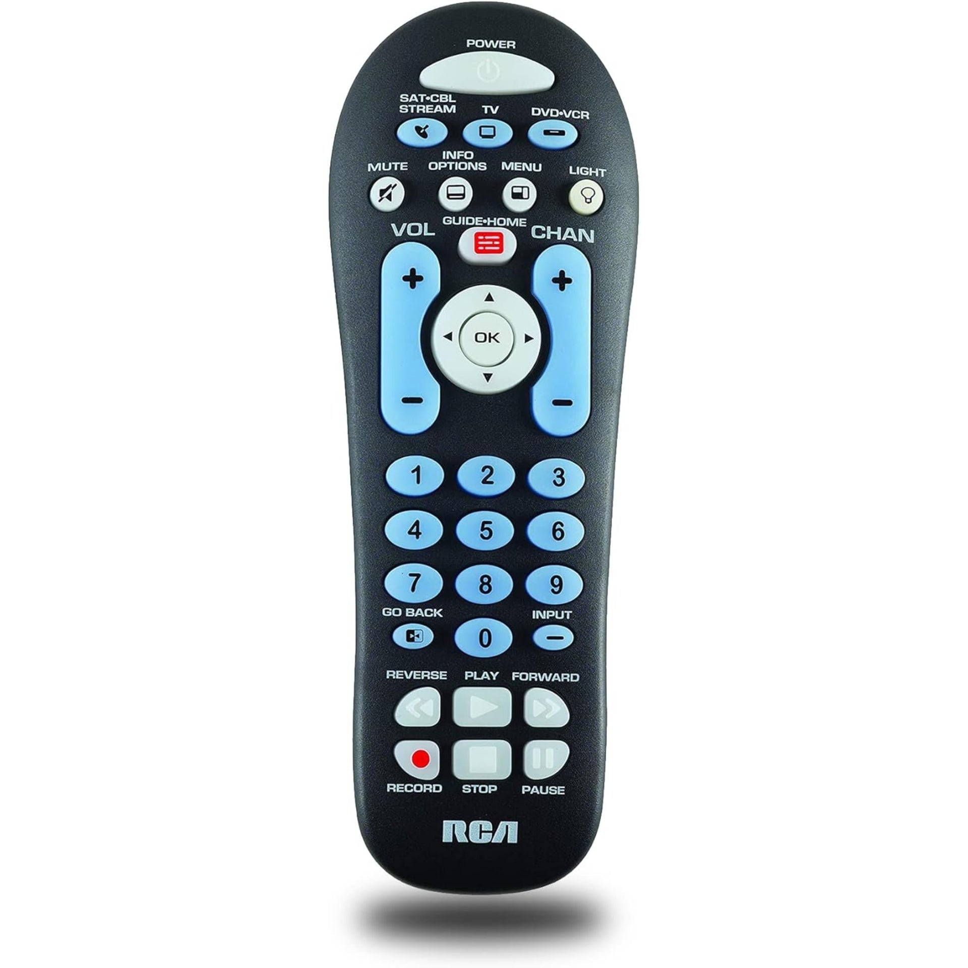 RCA RCR313BE Big Button Three Device Universal Remote Control Black - RCR313BE-MI