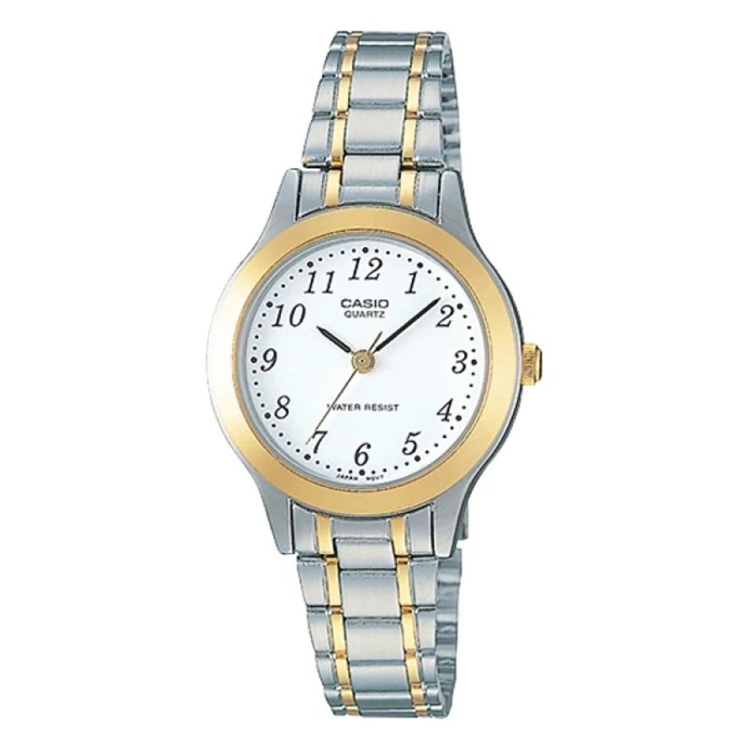 Casio WomenÕs Two-Tone Gold & Silver Analog Watch with White Dial - LTP-1128G-7B