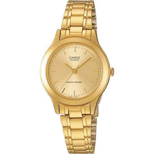 Casio WomenÕs Gold Stainless Steel Watch with Champagne Dial - LTP-1128N-9A