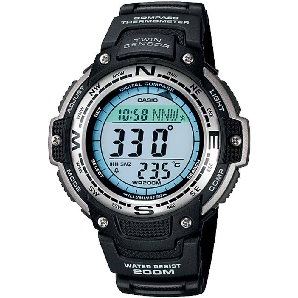 Casio Men's Outdoor Digital Compass Watch with Blue Dial - SGW-100-1V