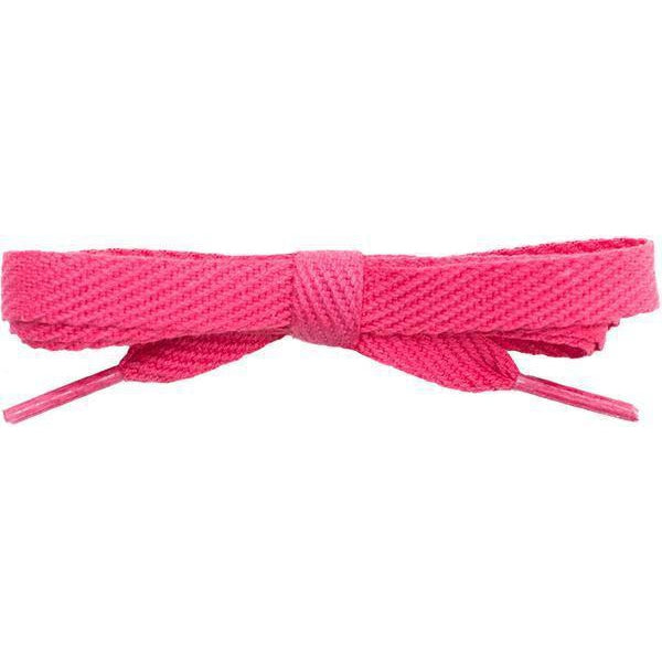 12 Pairs Flat Cotton Shoelaces Durable Soft and Stylish (Hot Pink)