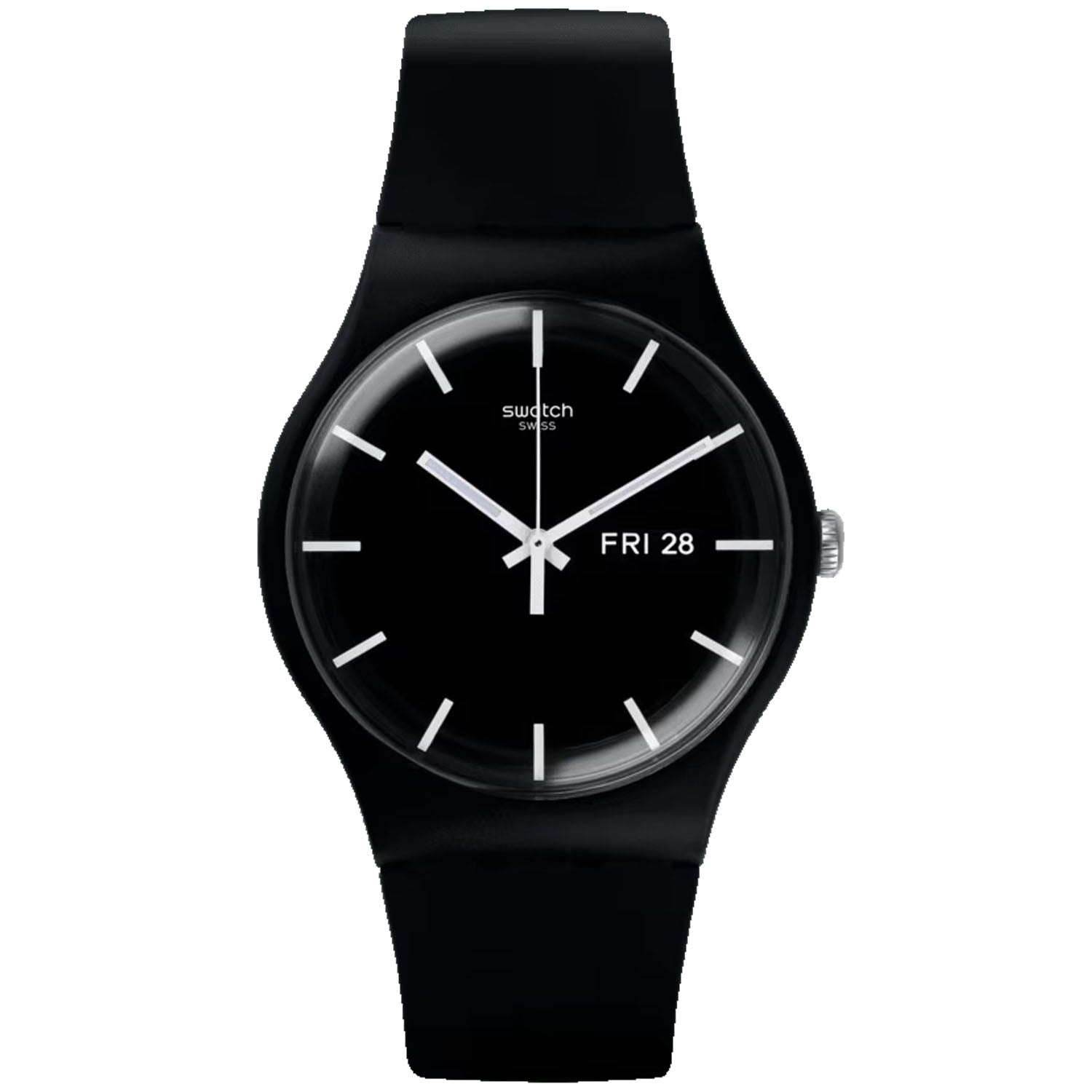 Swatch Men's Originals Power Tracking Mono Black Black Dial Watch - SO29B704