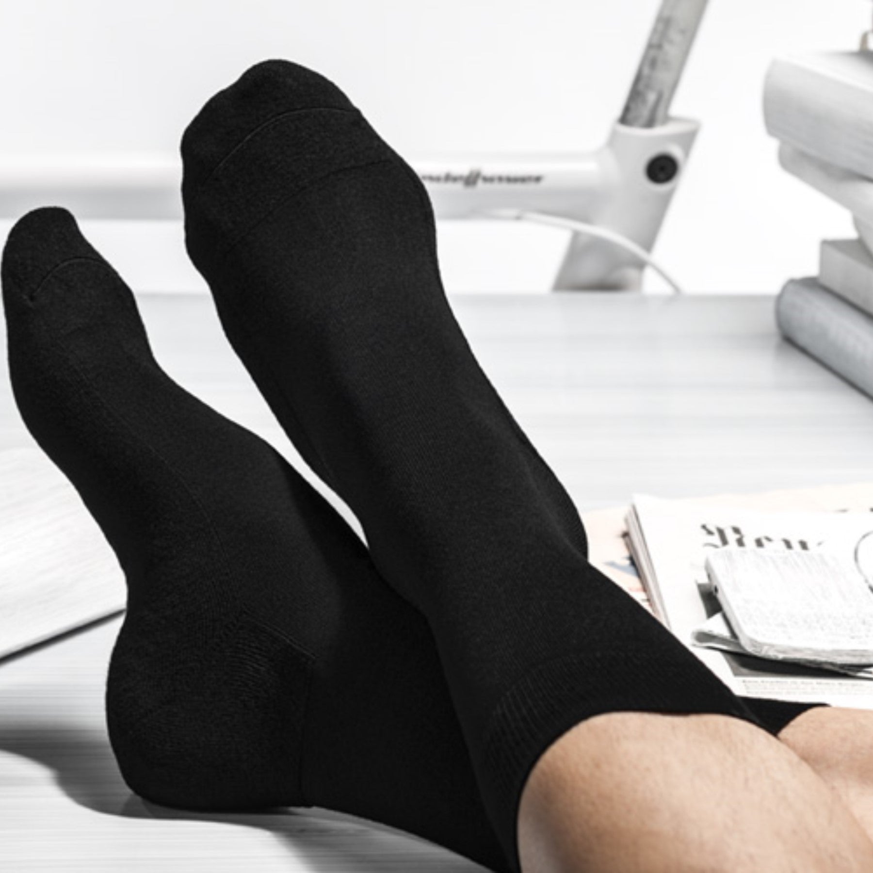 18 Pair Black Plain Dress Socks Perfect for Every Occasion