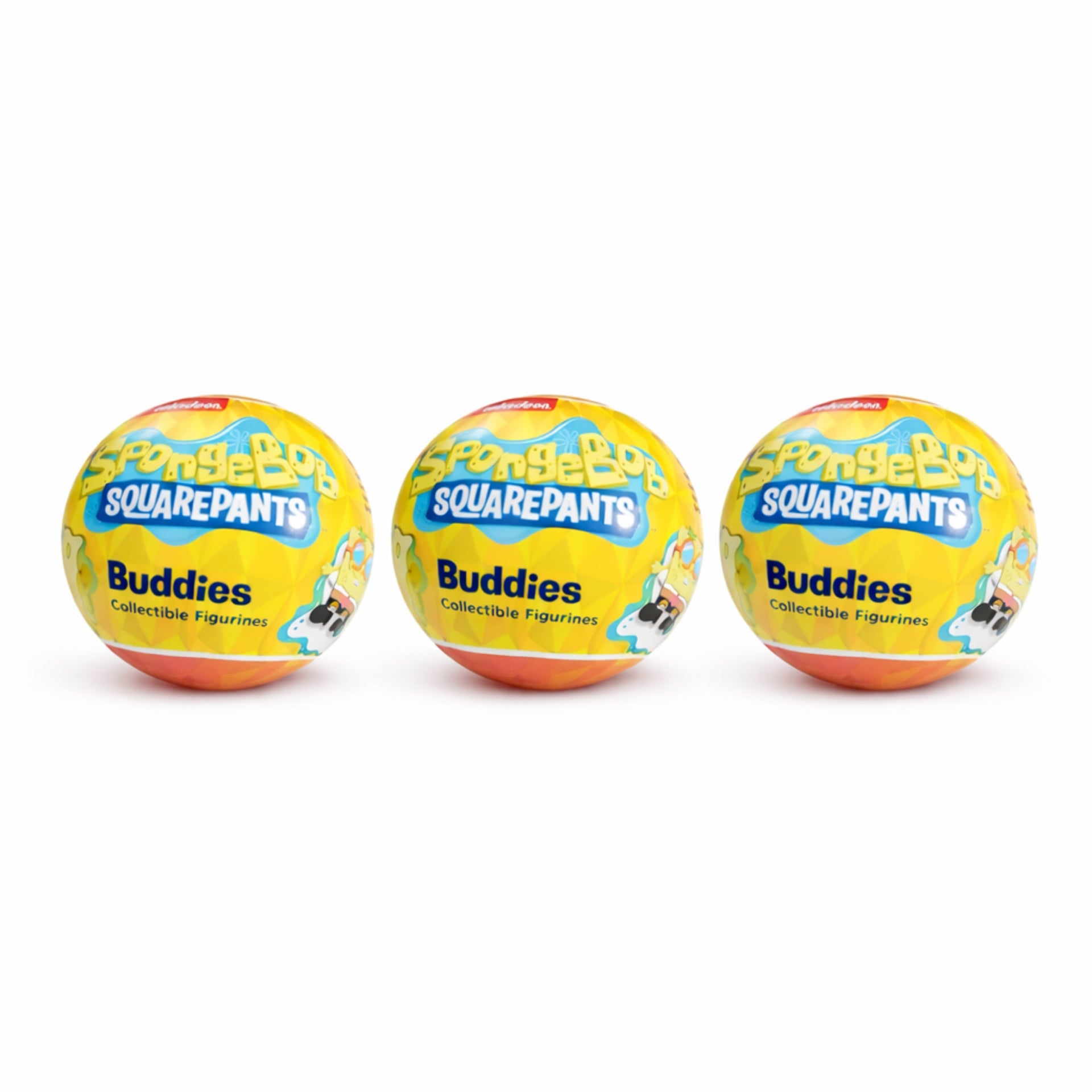 Set of 3 SpongeBob SquarePants 3D Buddies Mystery Collectible Figures