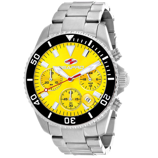 Seapro Men's Scuba 200 Chrono Yellow Dial Watch - SP4354