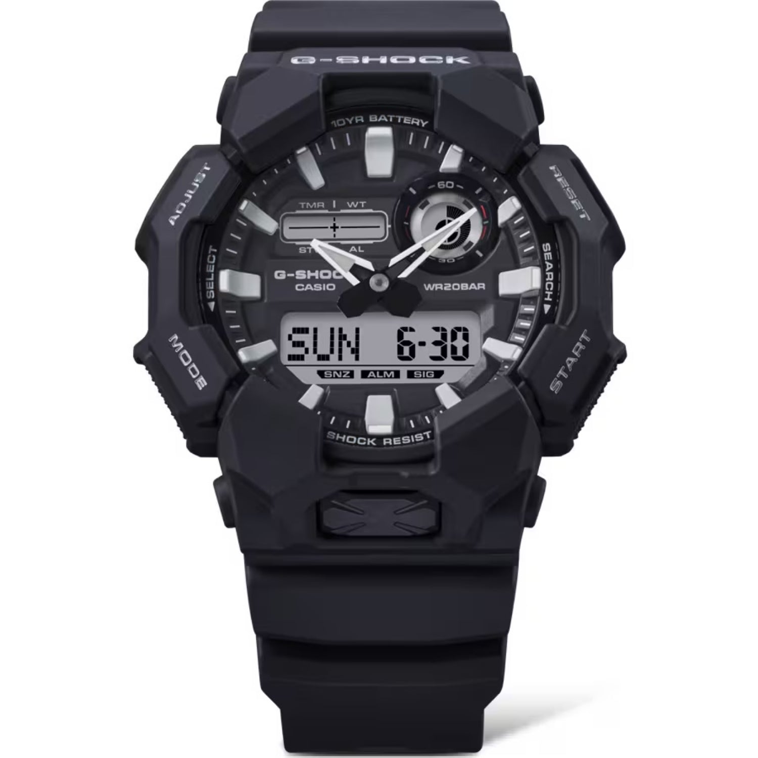 Casio G-Shock Multi-Function Analog Digital Watch with LED Illumination and Carbon Core Guard - GA-010-1A