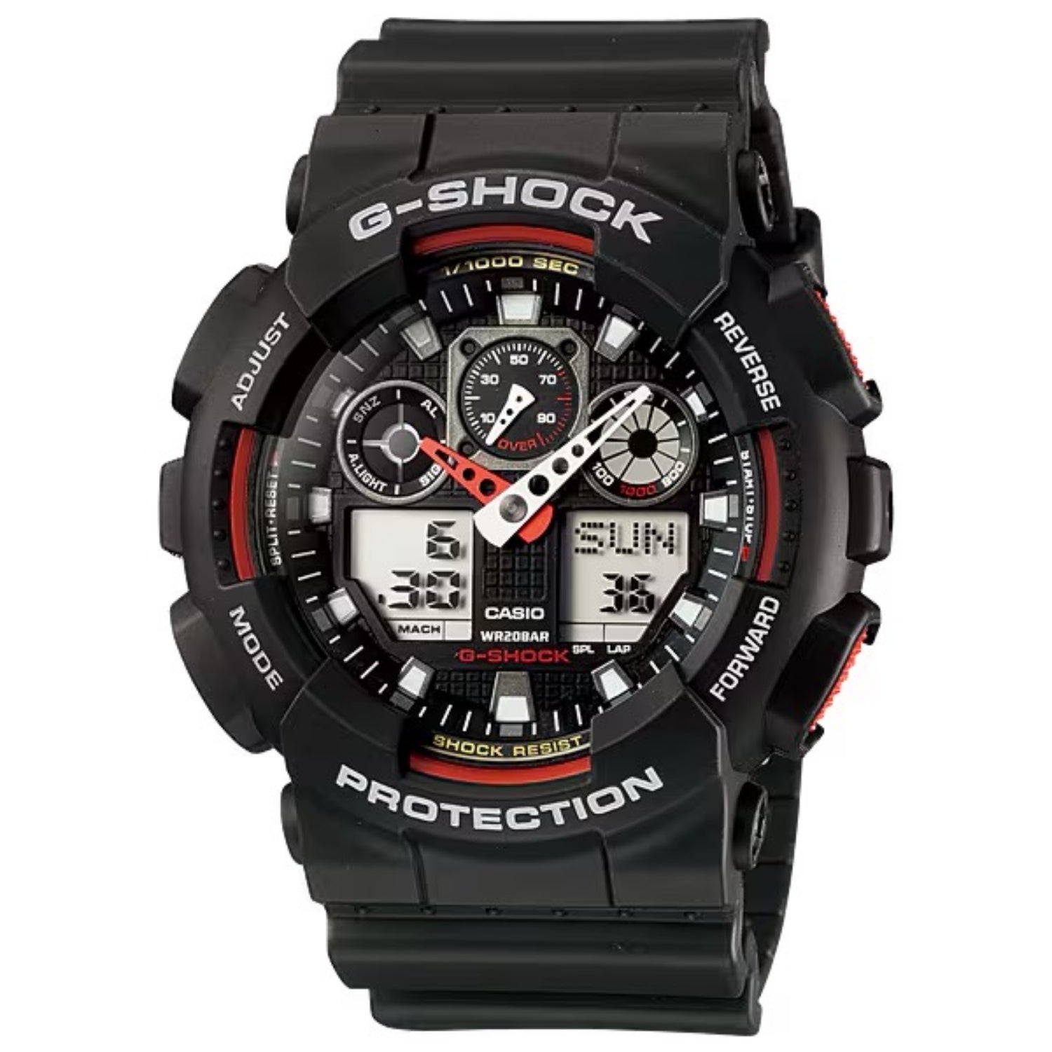 Casio G-Shock High Performance Analog Shock Resistant Digital Watch - GA-100-1A4CR