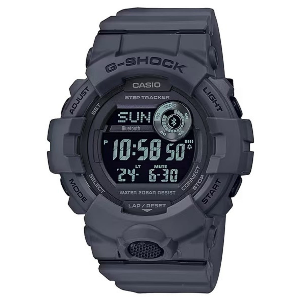 Casio MenÕs G-Shock Move Digital Sports Watch with Black Dial and Utility Gray Band - GBD-800UC-8