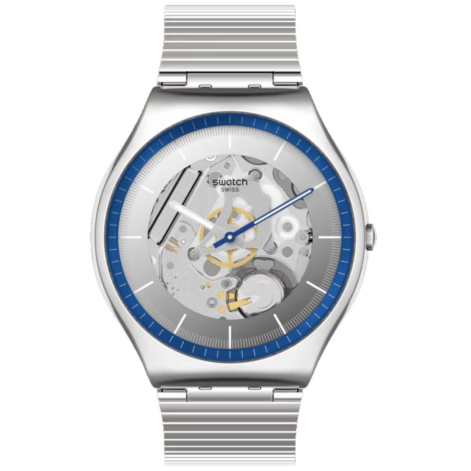 Swatch Men's Skin Monthly Drops Ringing in Blue Grey Dial Watch - SS07S116GG