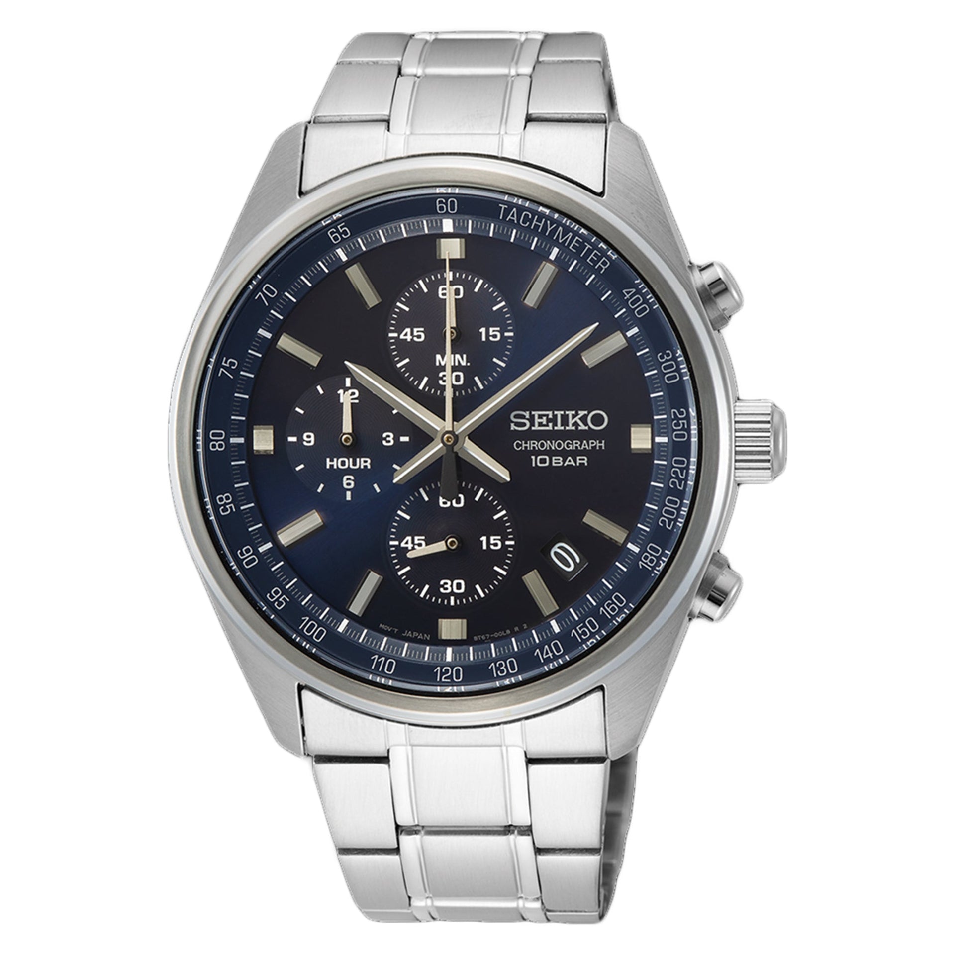 Seiko Men's Chronograph Blue Dial Watch - SSB377