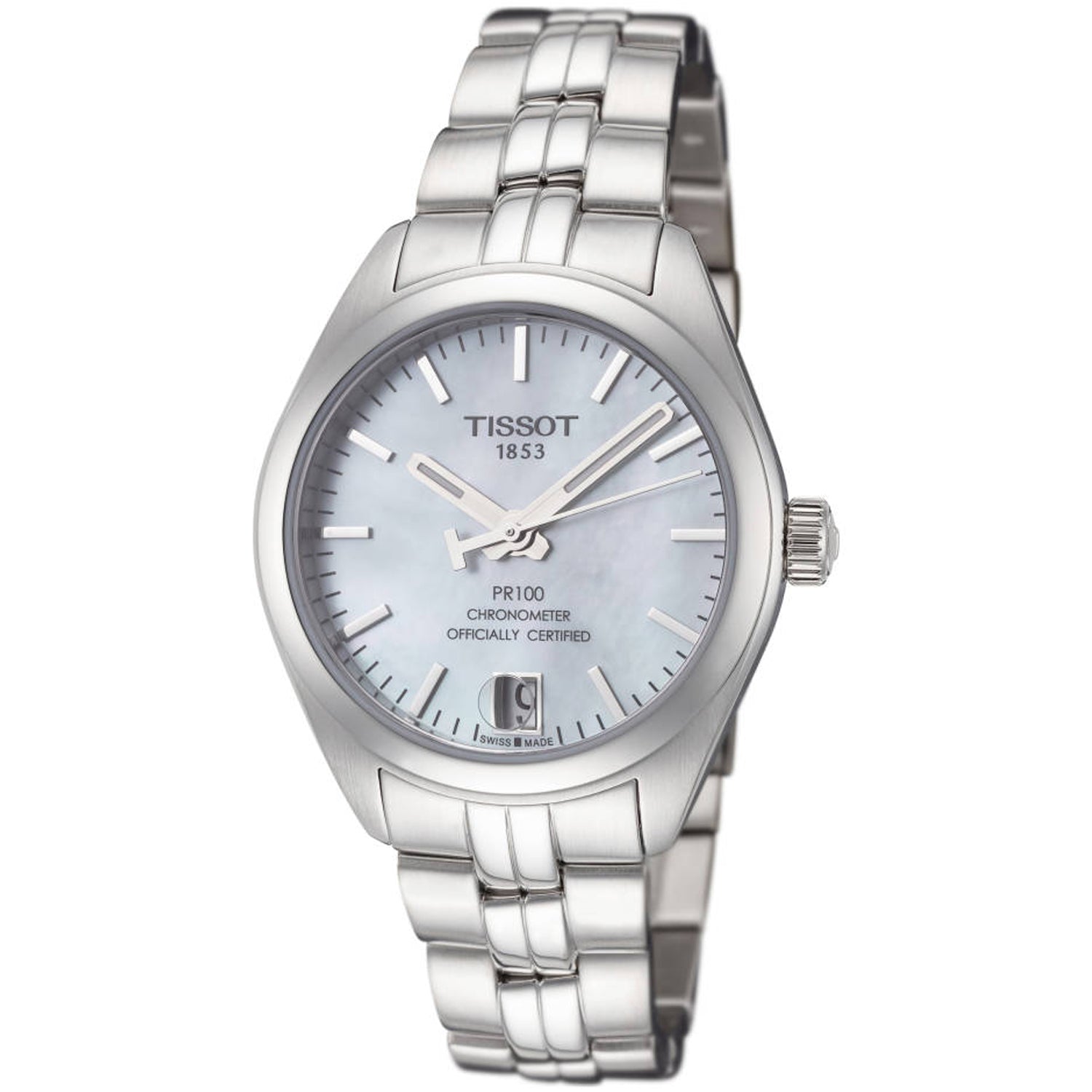 Tissot Women's T-Classic White MOP Dial Watch - T1012081111100