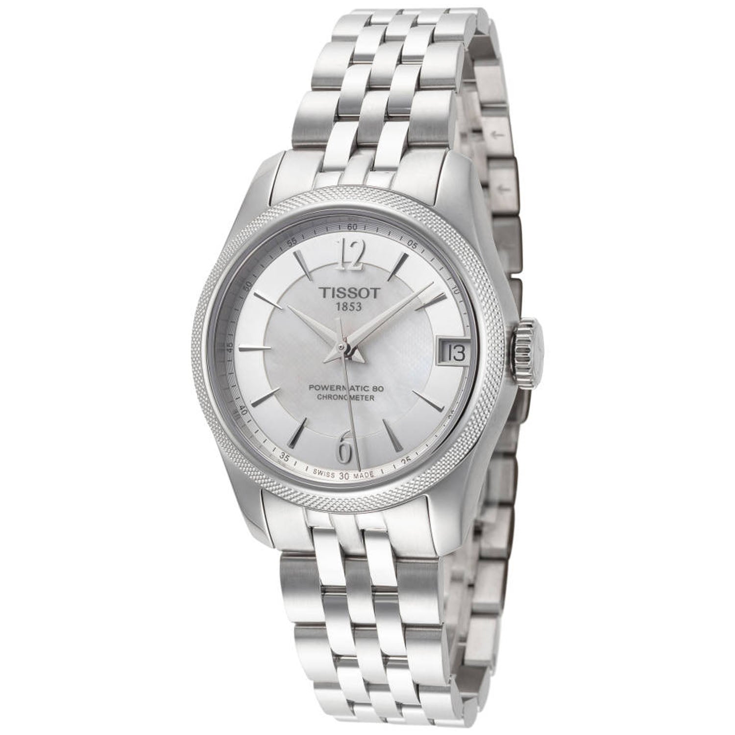 Tissot Women's Ballade Powermatic 80 White MOP Dial Watch - T1082081111700