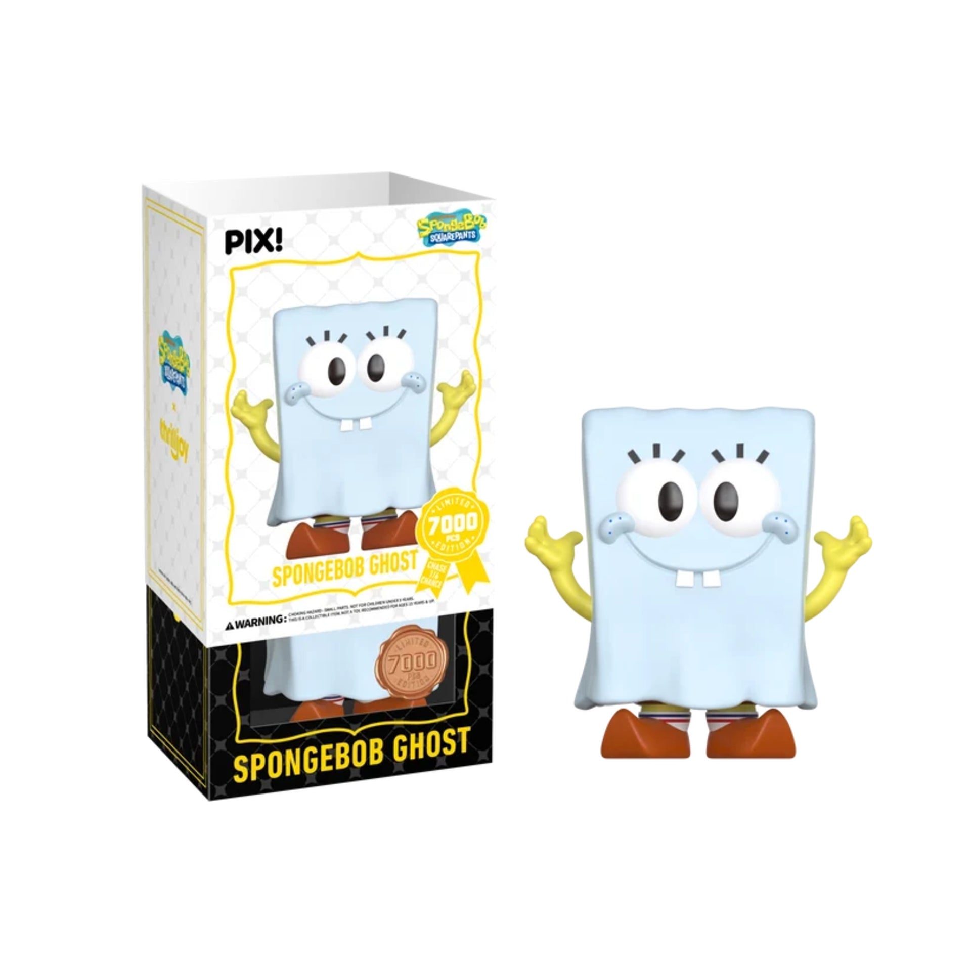 Thrilljoy PIX! SpongeBob SquarePants Ghost Collectible Vinyl Figure
