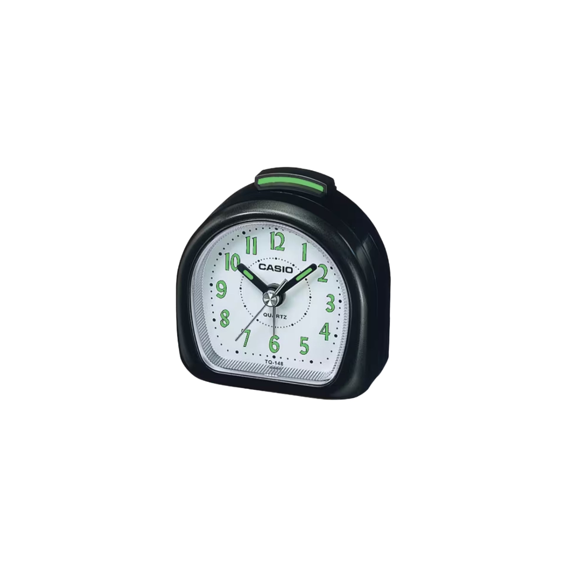 Casio Analog Alarm Clock White Dial Compact Bedside Clock - TQ-148-1D