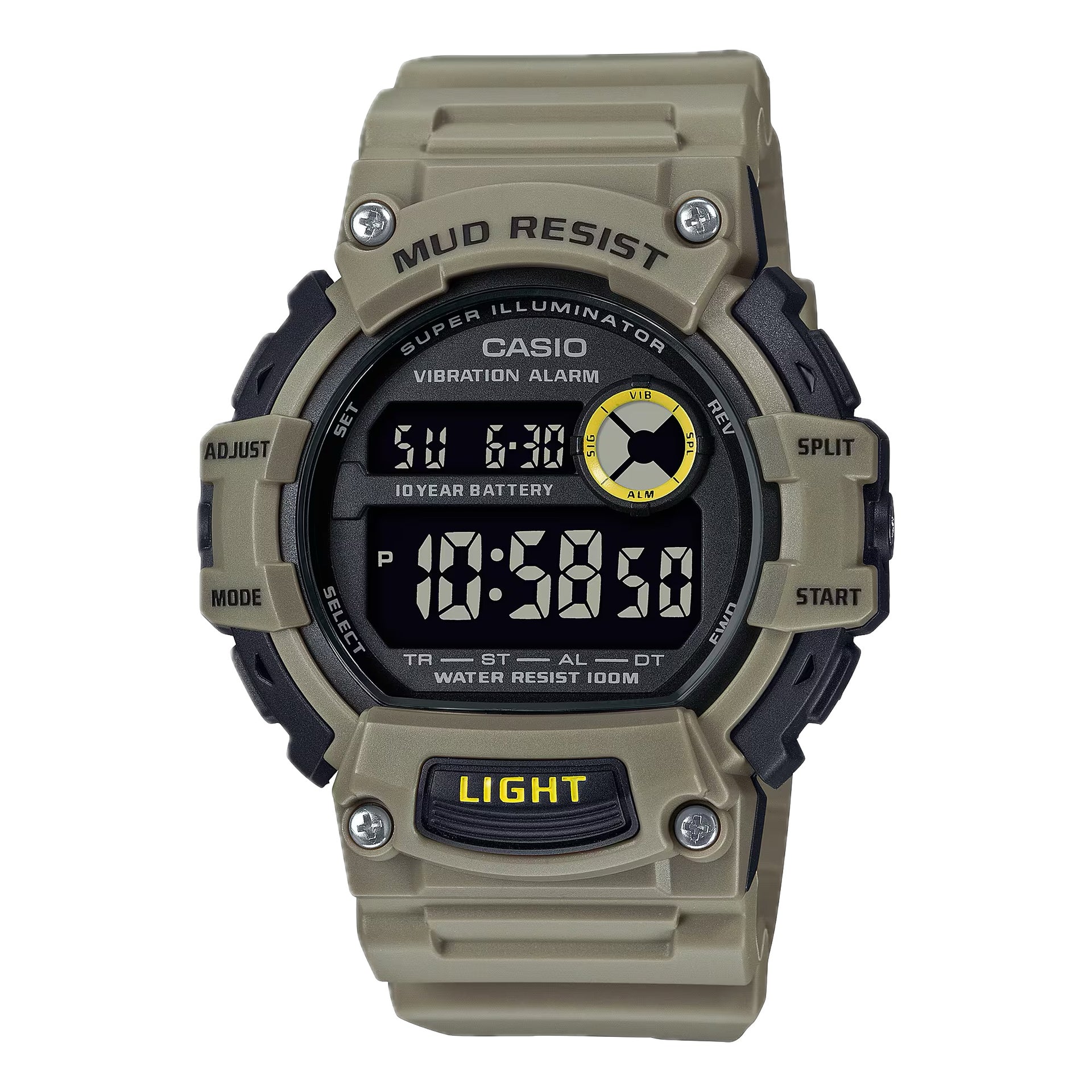 Casio Men's Tactical Digital Sport Watch with Brown Dial - TRT-110H-5BV