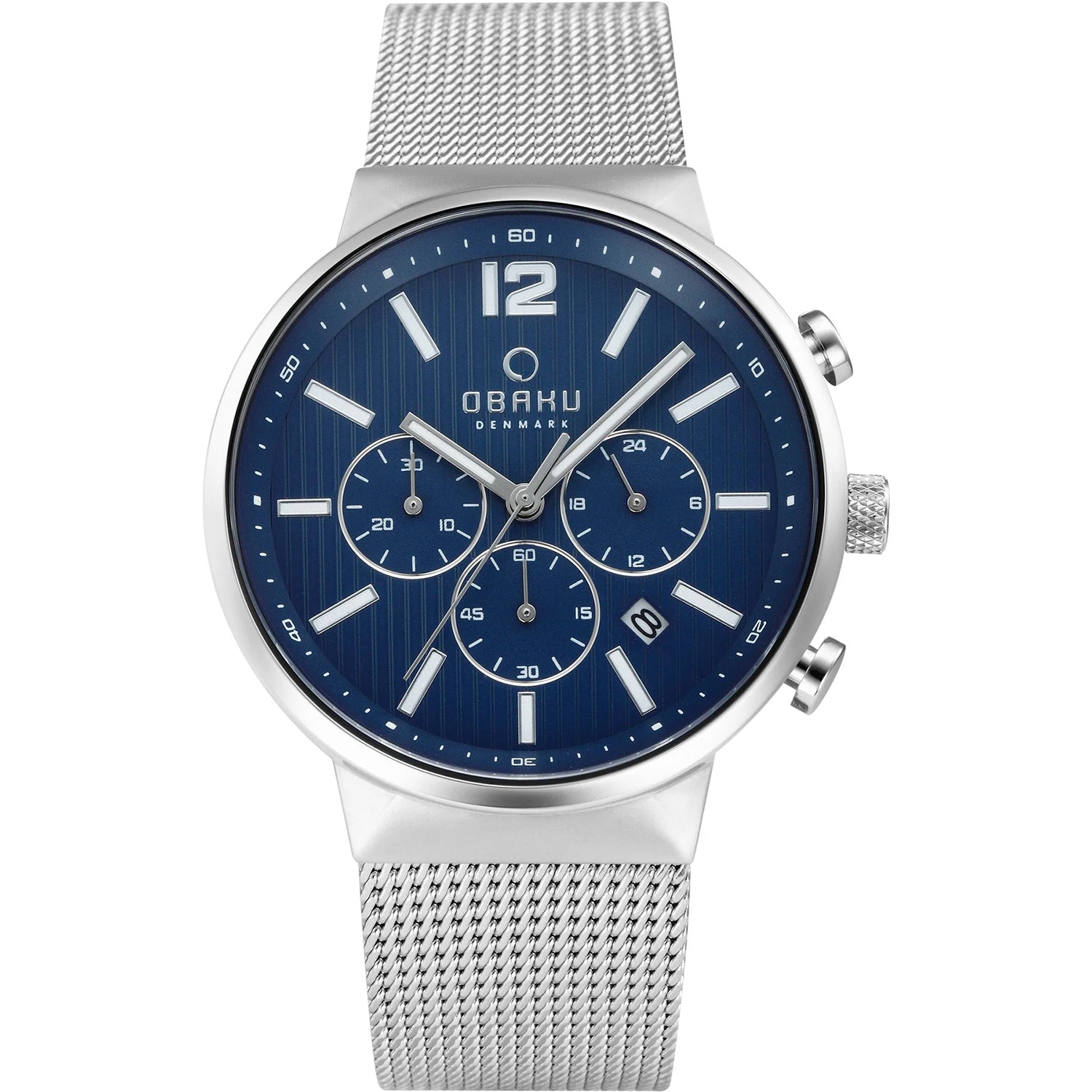 Obaku Men's Storm Blue Dial Watch - V180GCCLMC