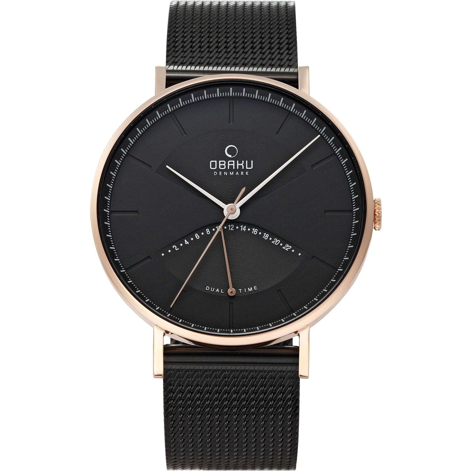 Obaku Men's Classic Black Dial Watch - V213GUVBMB