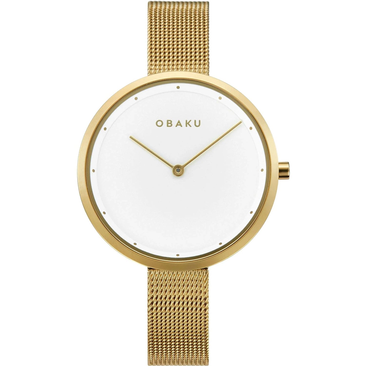 Obaku Women's Classic White Dial Watch - V227LXGIMG