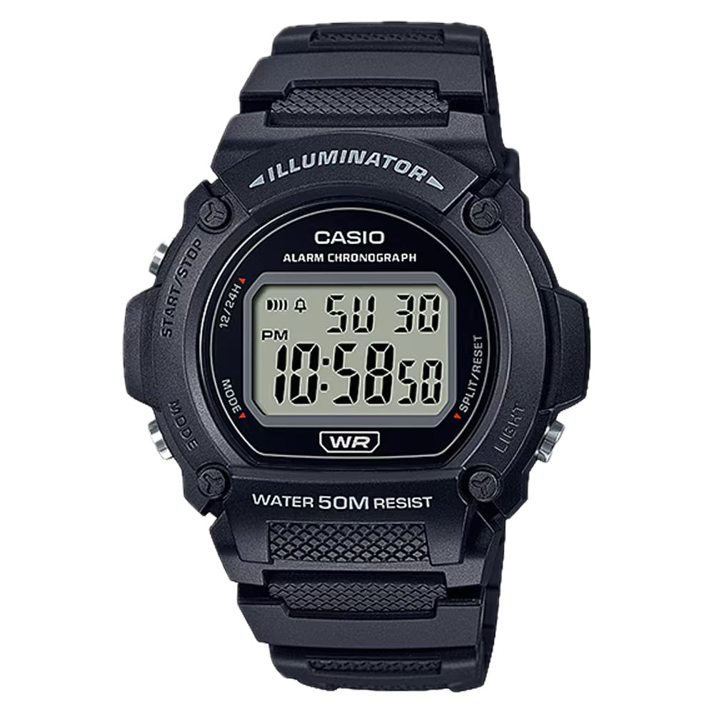 Casio Men's Classic Digital Watch with Black Dial - W-219H-1AVCF