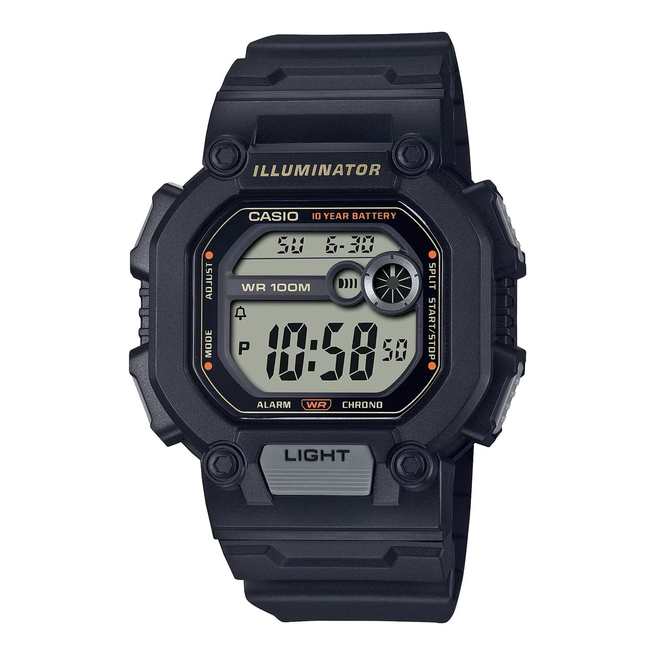 Casio Men's Shock-Resistant Digital Sport Watch with Black Strap - W-737HX-1AVCF