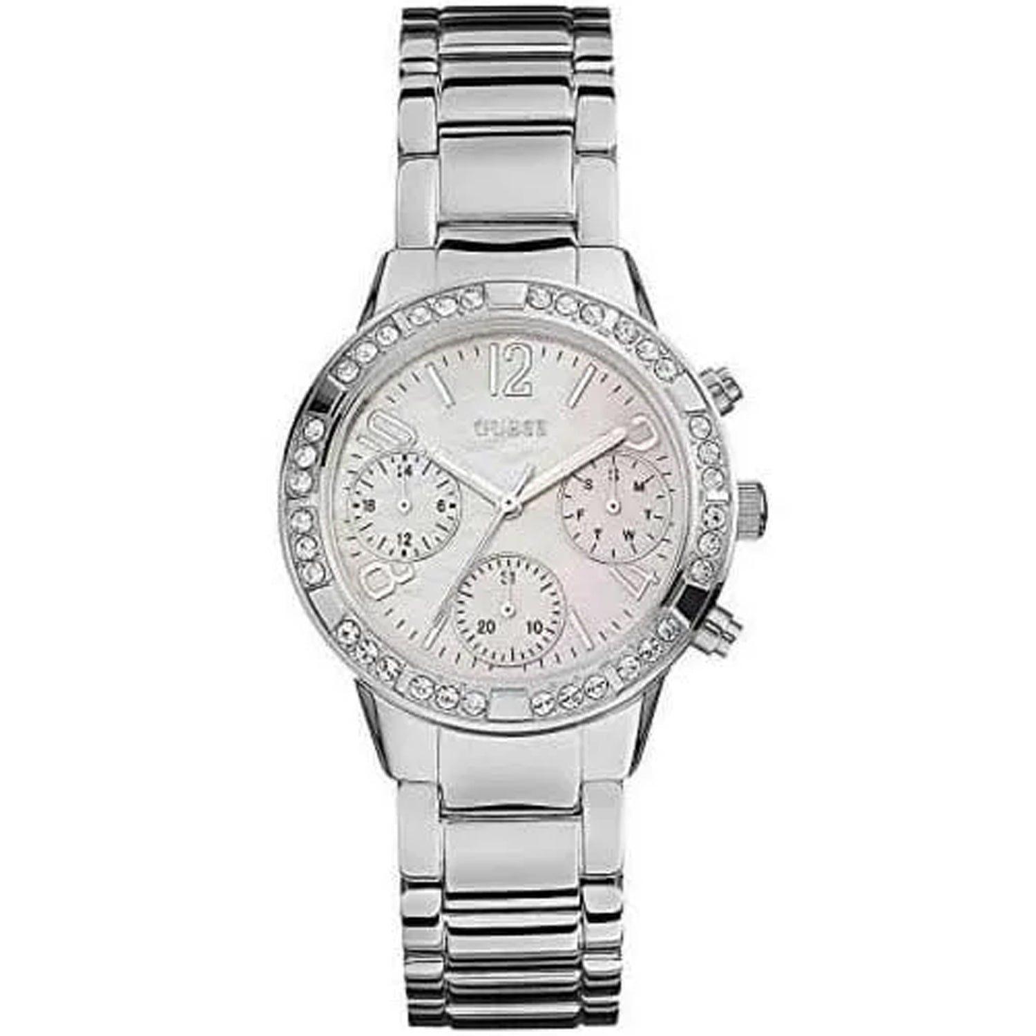 Guess Women's Mini Glam Hype Silver Dial Watch - W0546L1