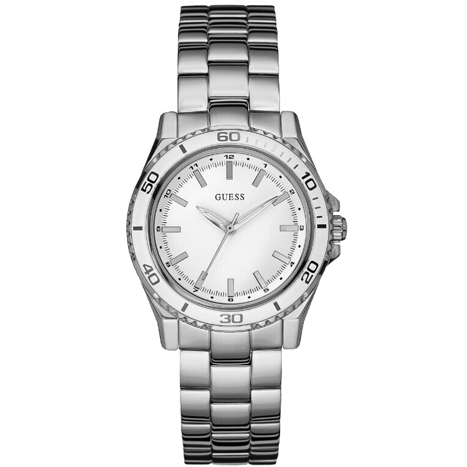 Guess Women's Sporty White Dial Watch - W0557L1