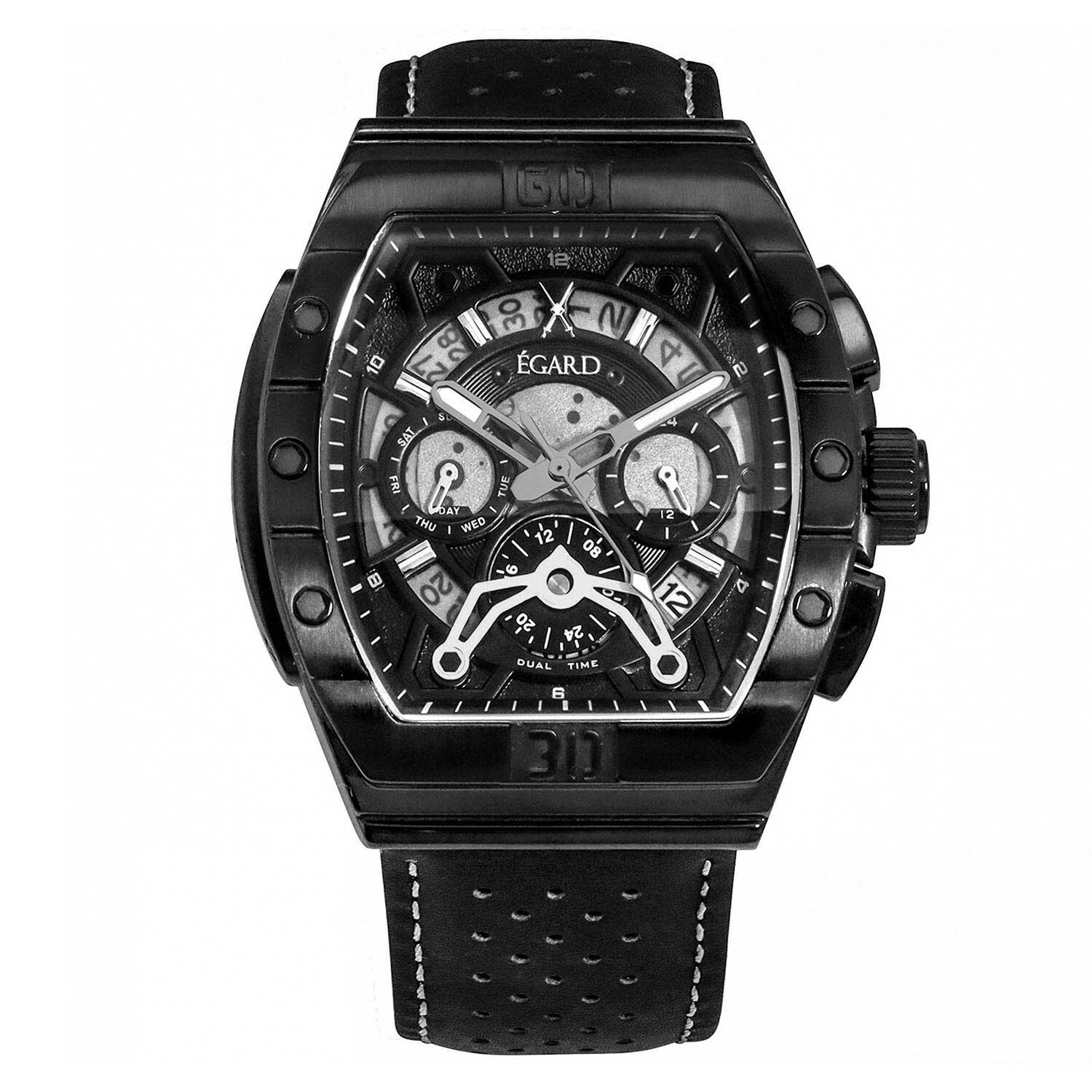 Egard Men's Patriot Stealth Quartz Black Dial Watch - WCH-5075-F0H303