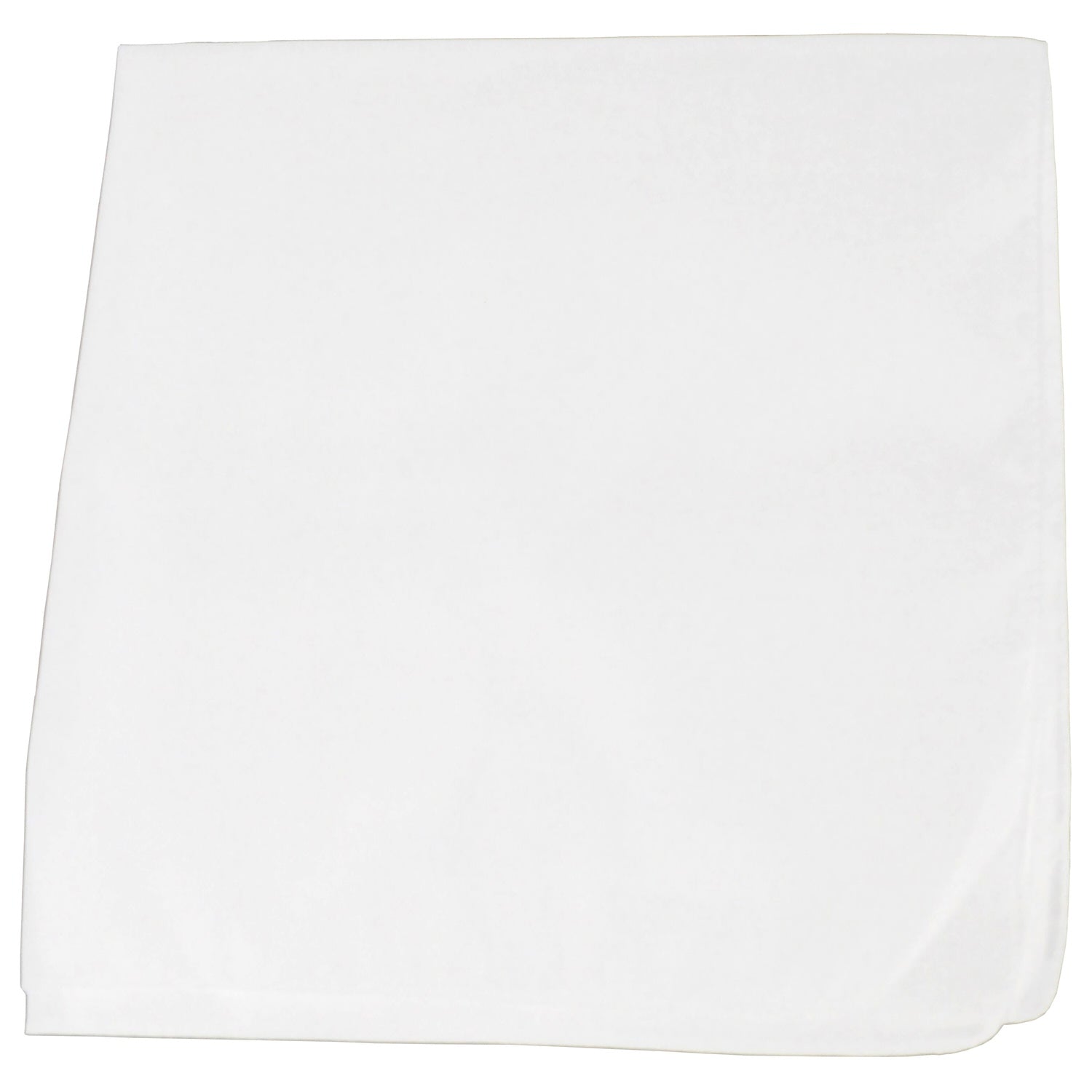 30 Pack Cotton Bandanas Solid Colors 22-Inch Standard Size (White)