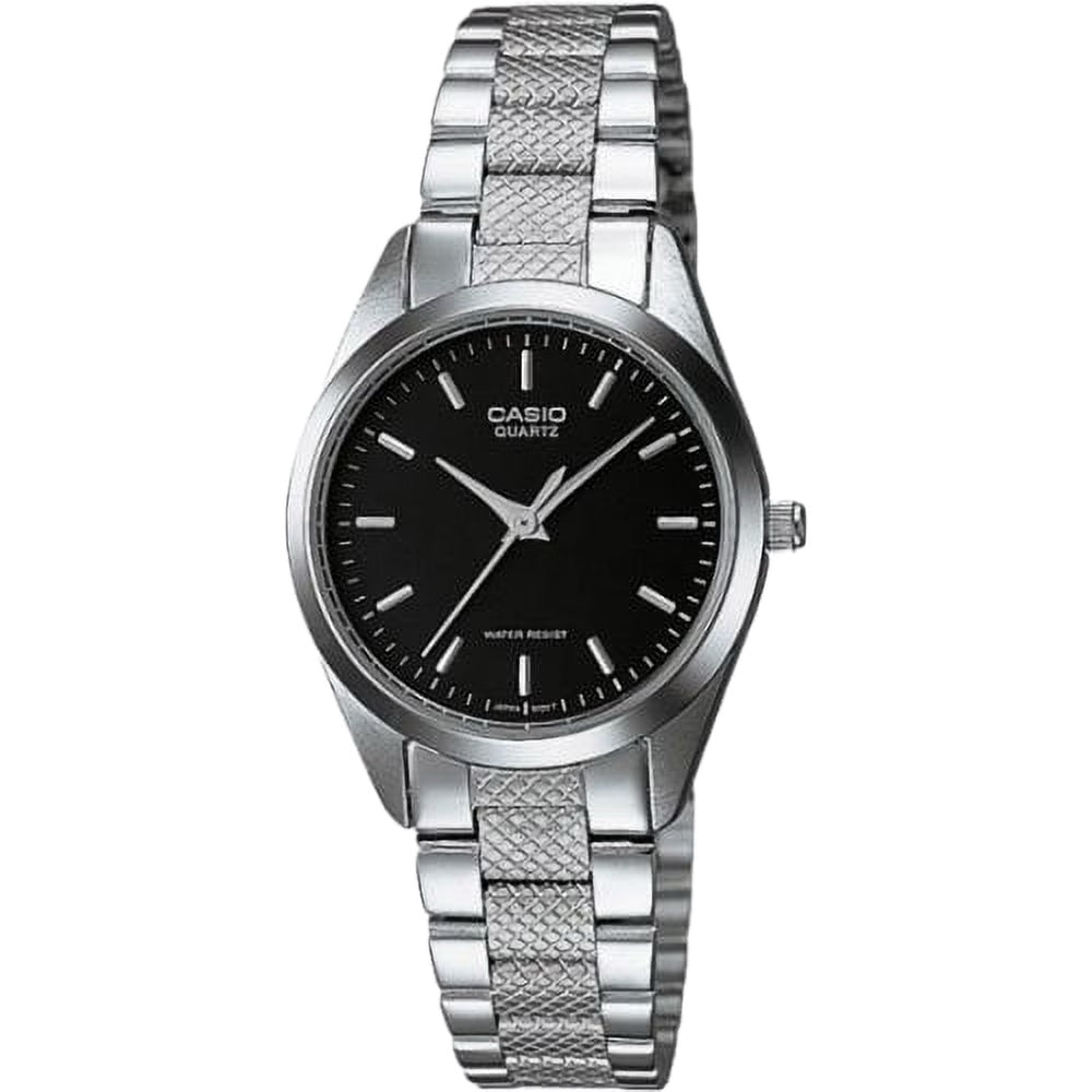 Casio WomenÕs Black Dial Stainless Steel Watch - LTP-1274D-1A