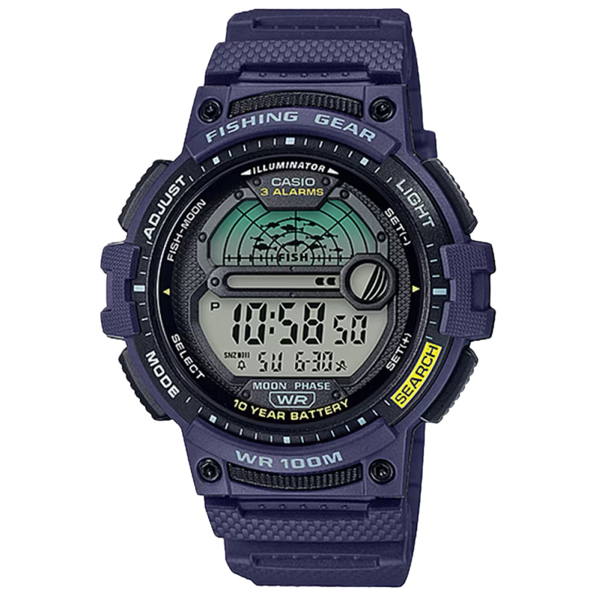 Casio Men's Digital Watch with Blue Strap - WS-1200H-2AV