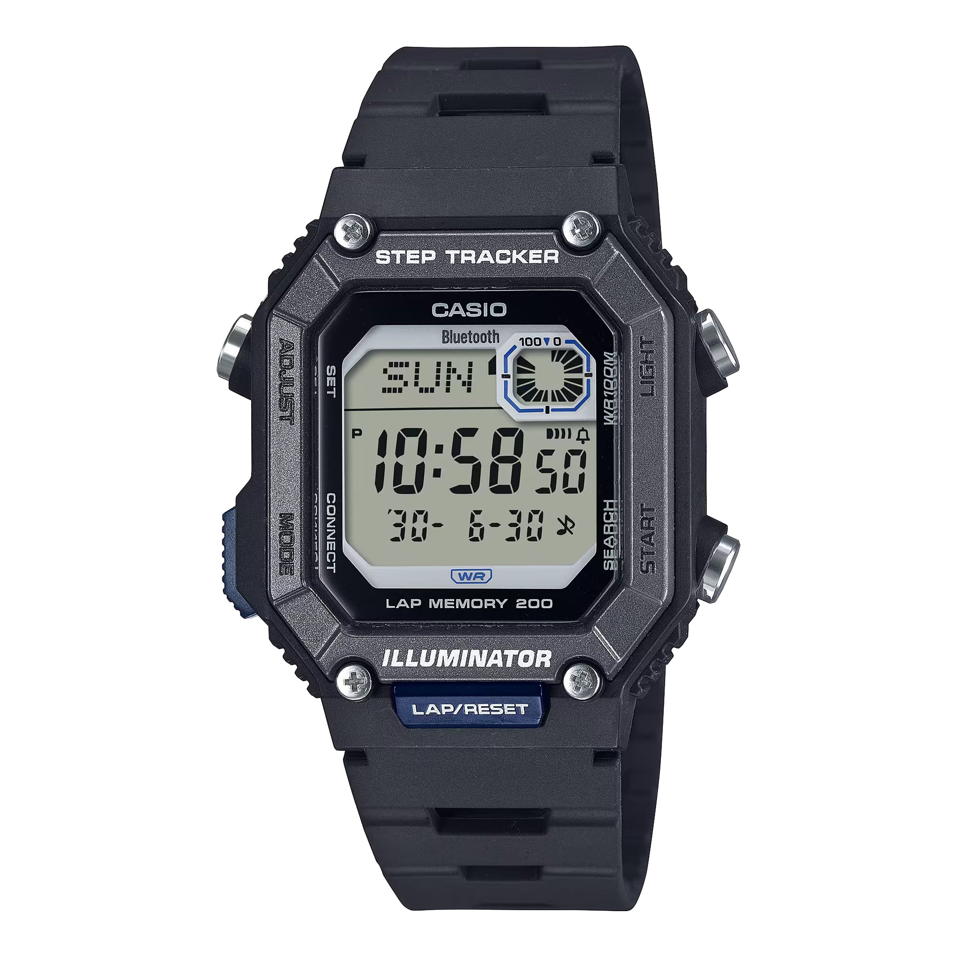 Casio Men's Digital Watch with Black Strap - WS-B1000-1AVCF