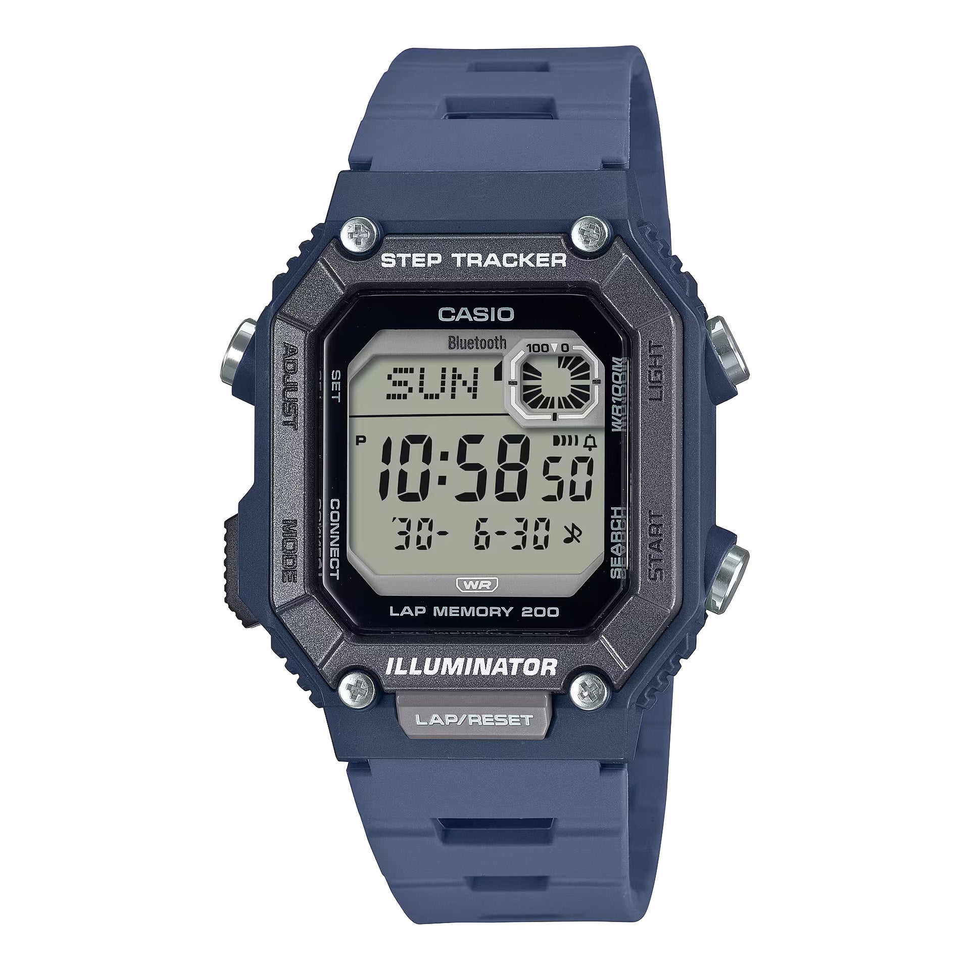 Casio Men's Digital Watch with Blue Strap - WS-B1000-2AVCF
