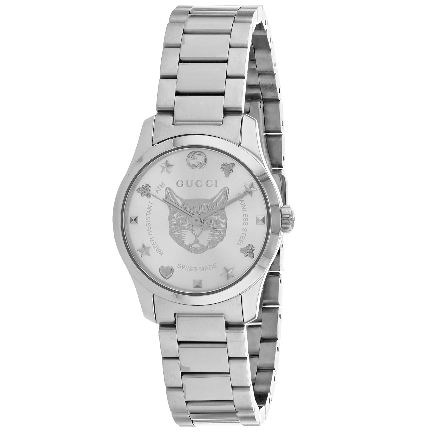 Gucci Women's G-Timeless Silver Dial Watch - YA126595