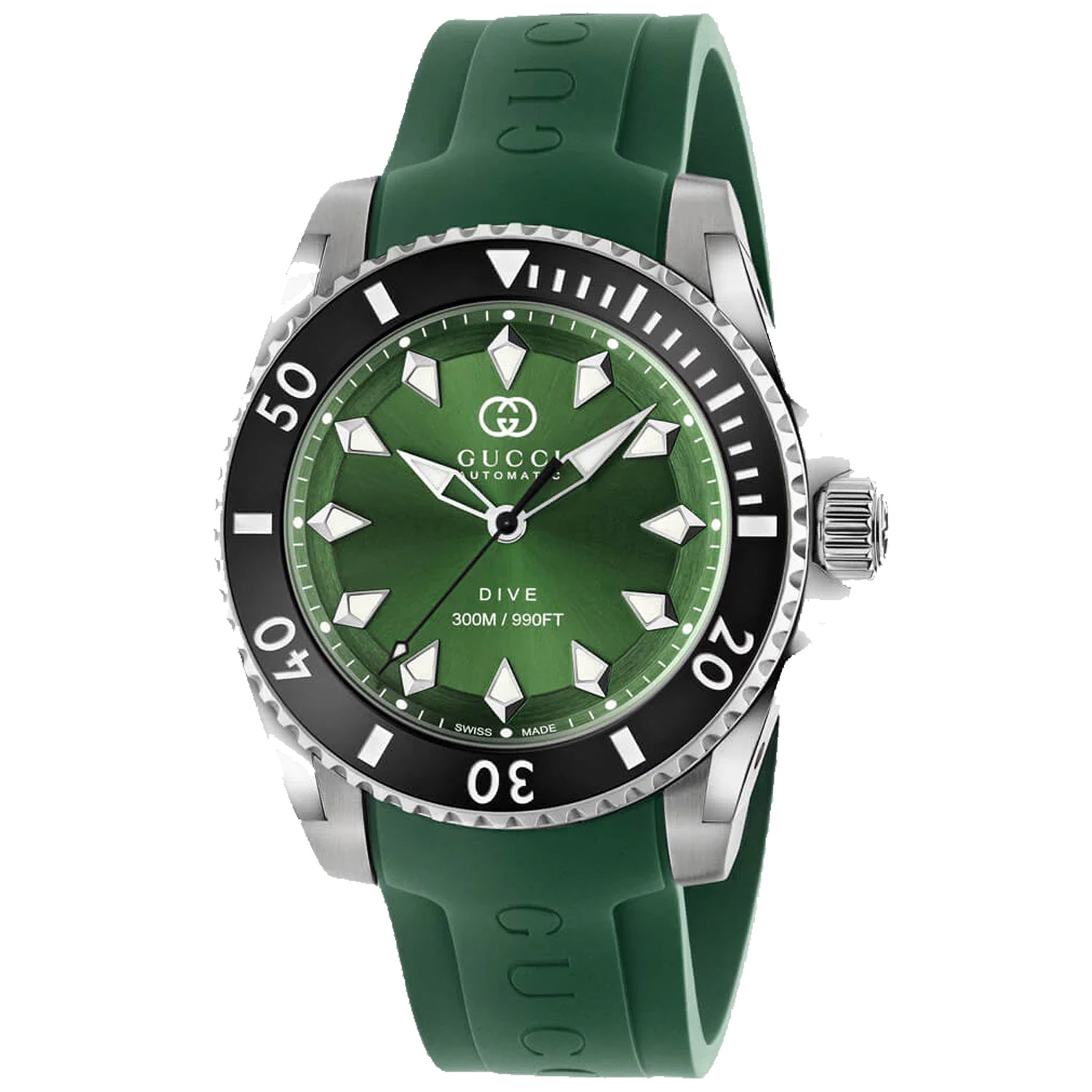 Gucci Men's Dive Green Dial Watch - YA136360