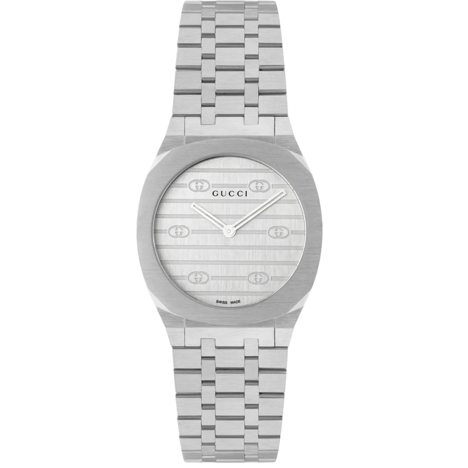 Gucci Women's 25H Silver Dial Watch - YA163501