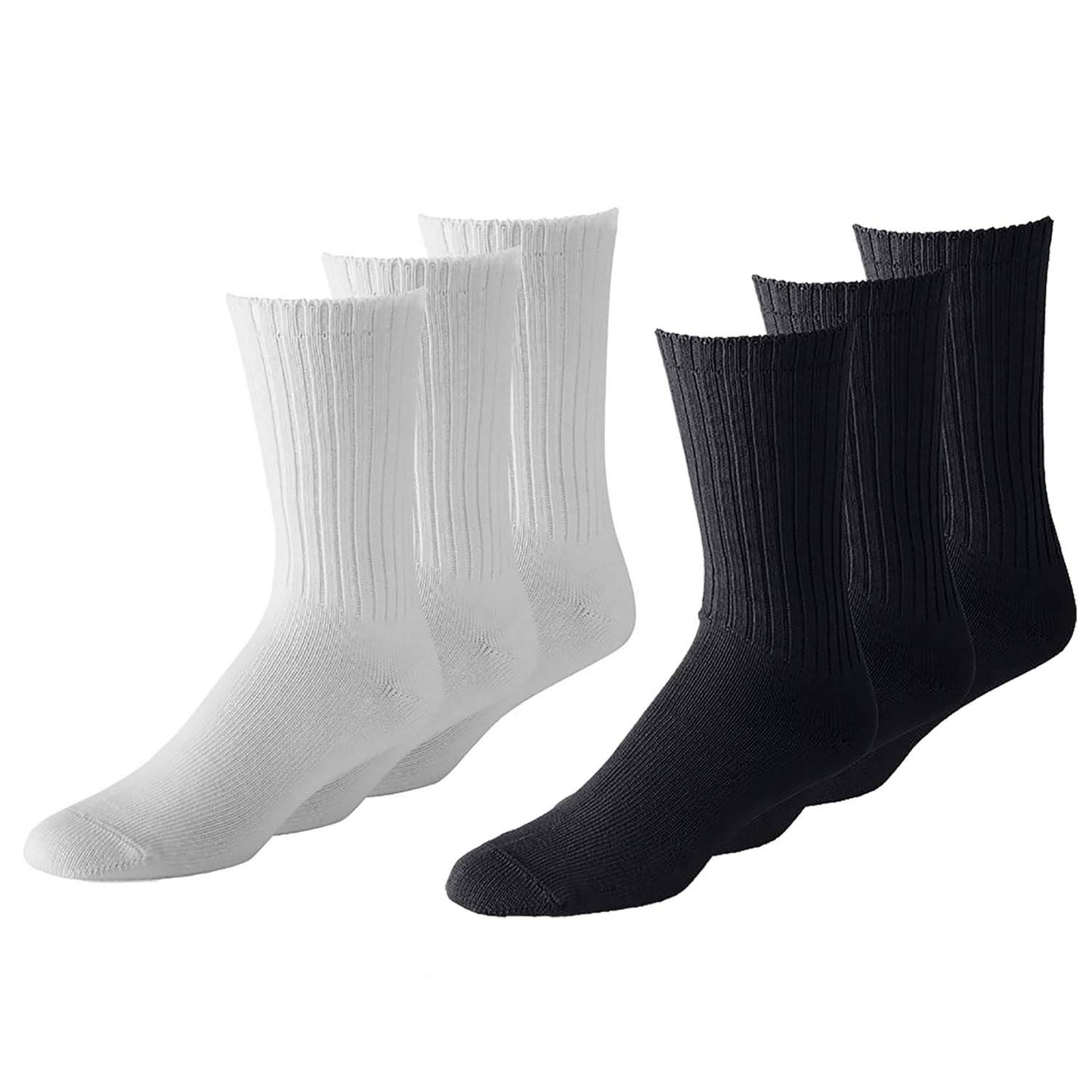 180 Pairs Men's Athletic Crew Socks - Bulk Wholesale Packs - Any Shoe Size
