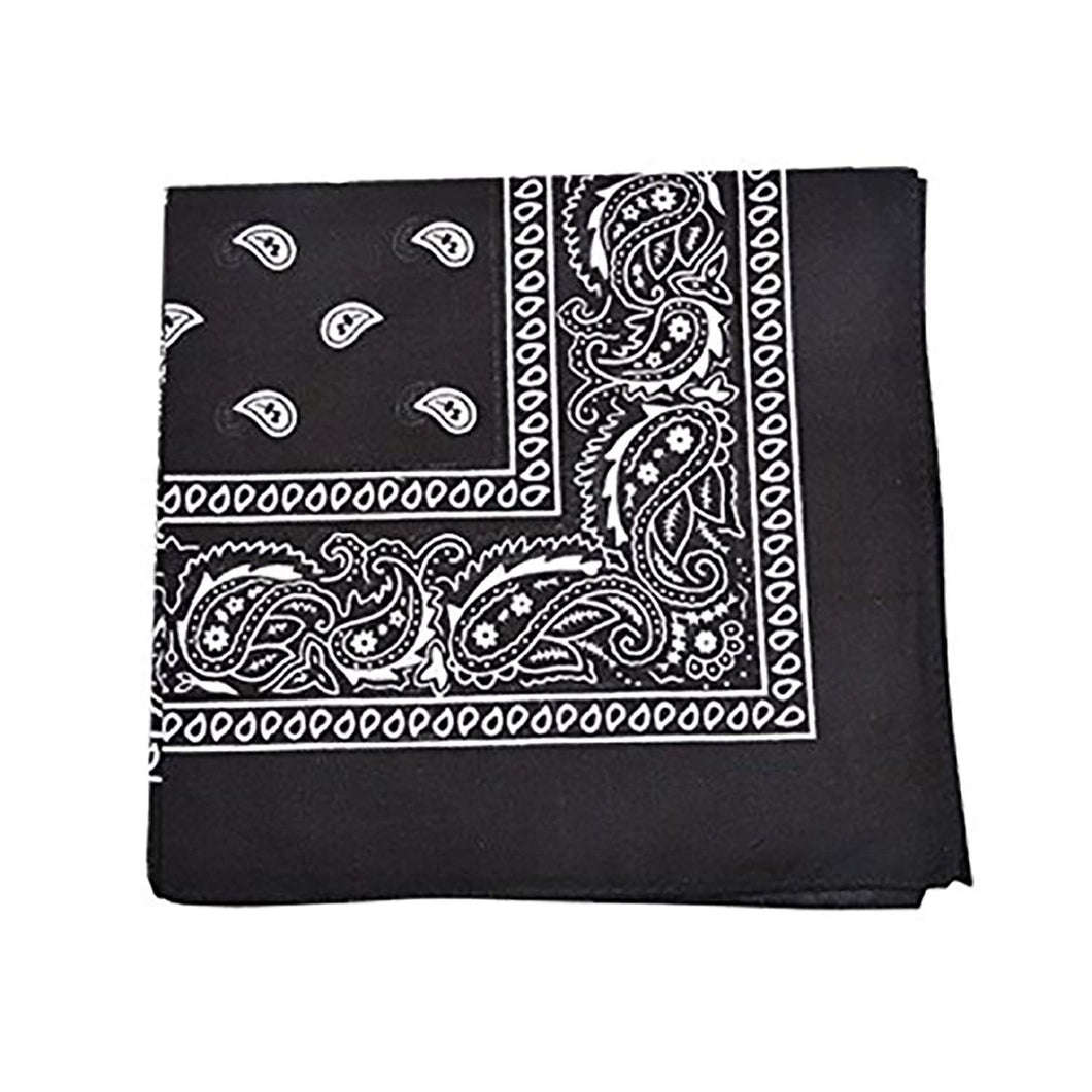 Pack of 36 XL Non Fading Paisley Polyester Bandanas 27 x 27 In - Bulk Wholesale
