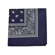 Load image into Gallery viewer, Pack of 36 XL Non Fading Paisley Polyester Bandanas 27 x 27 In - Bulk Wholesale
