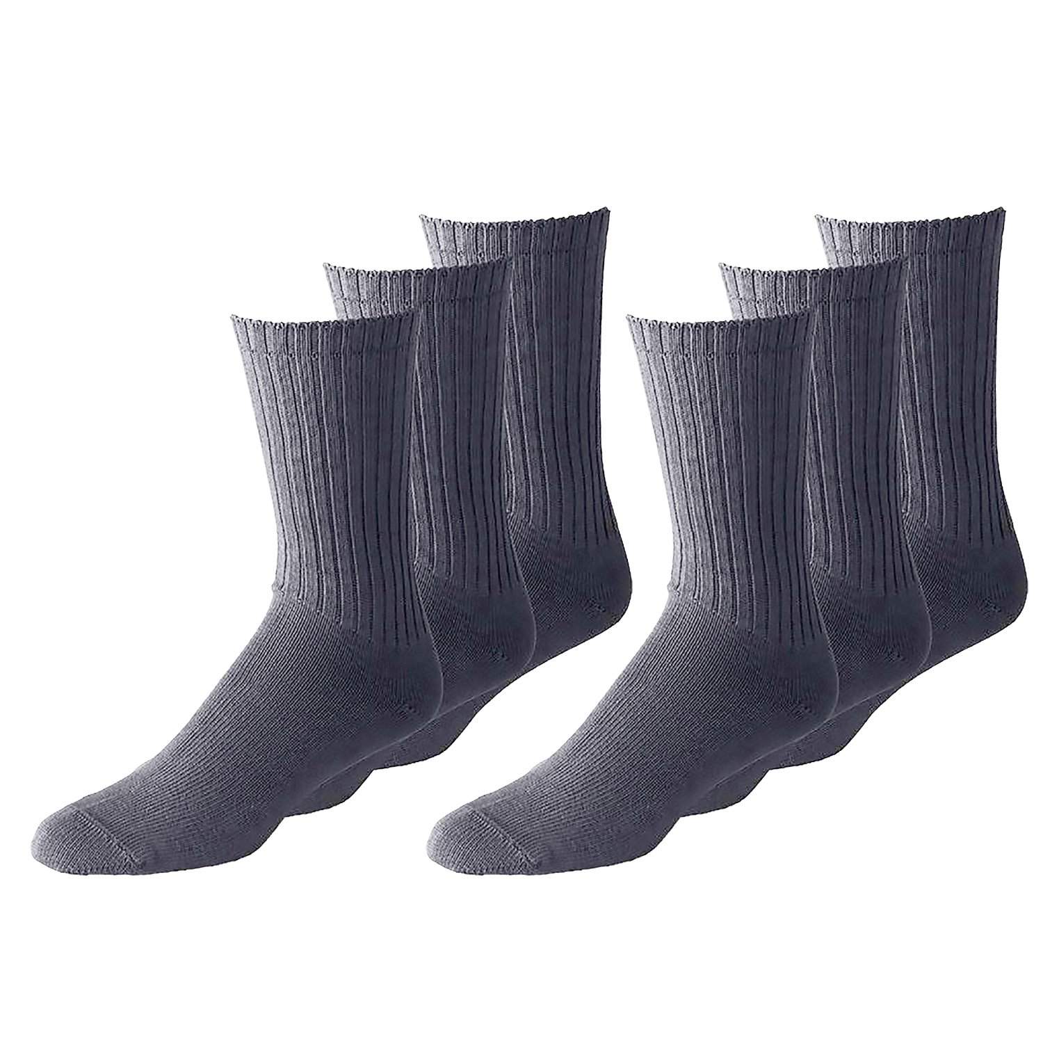 Men Crew Socks Shoe Size 10 to 13 in Black and White - Bulk Wholesale Packs